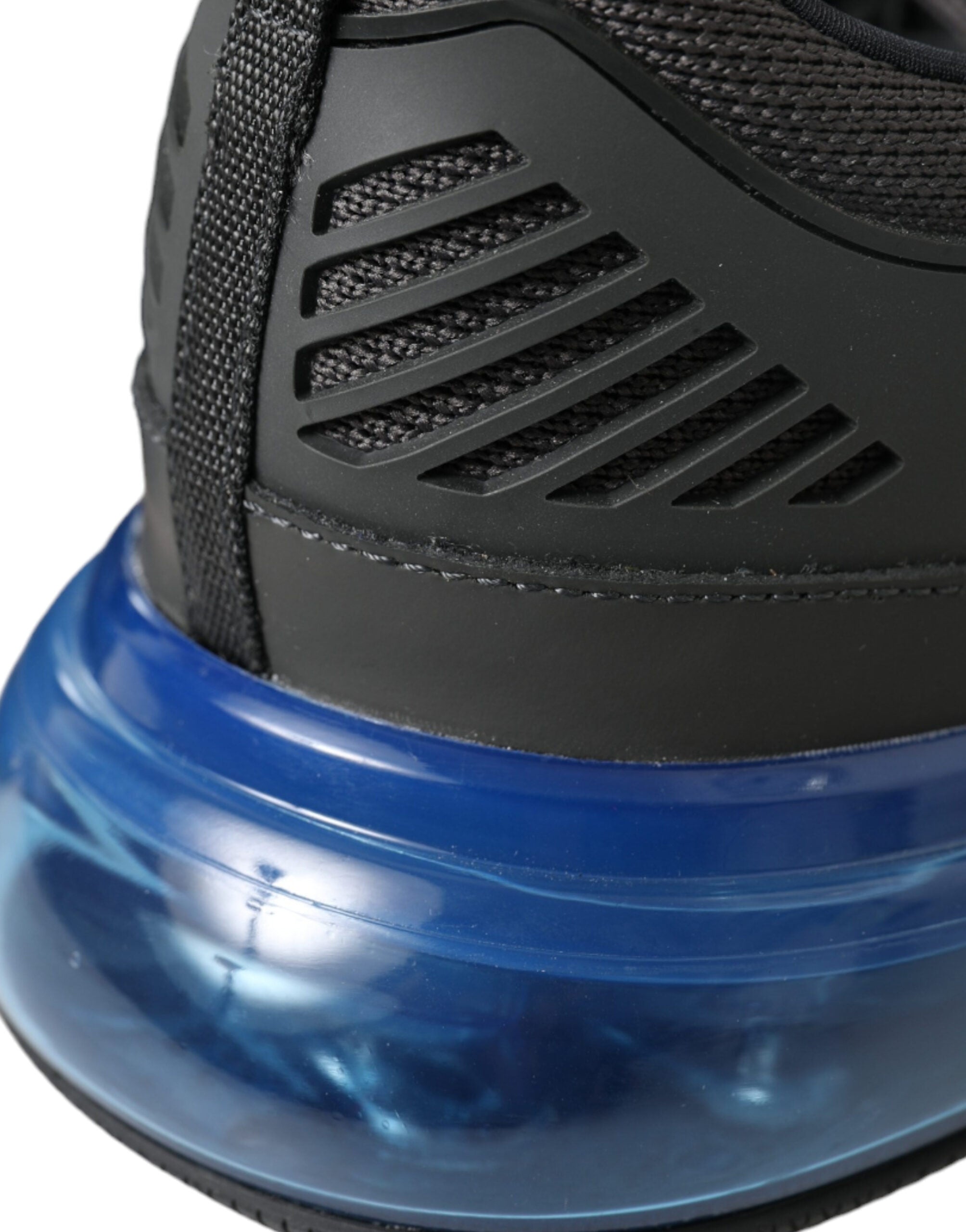Prada Black Blue Rubber Knit Slip On Low Top Sneakers Shoes - DEA STILOSA MILANO