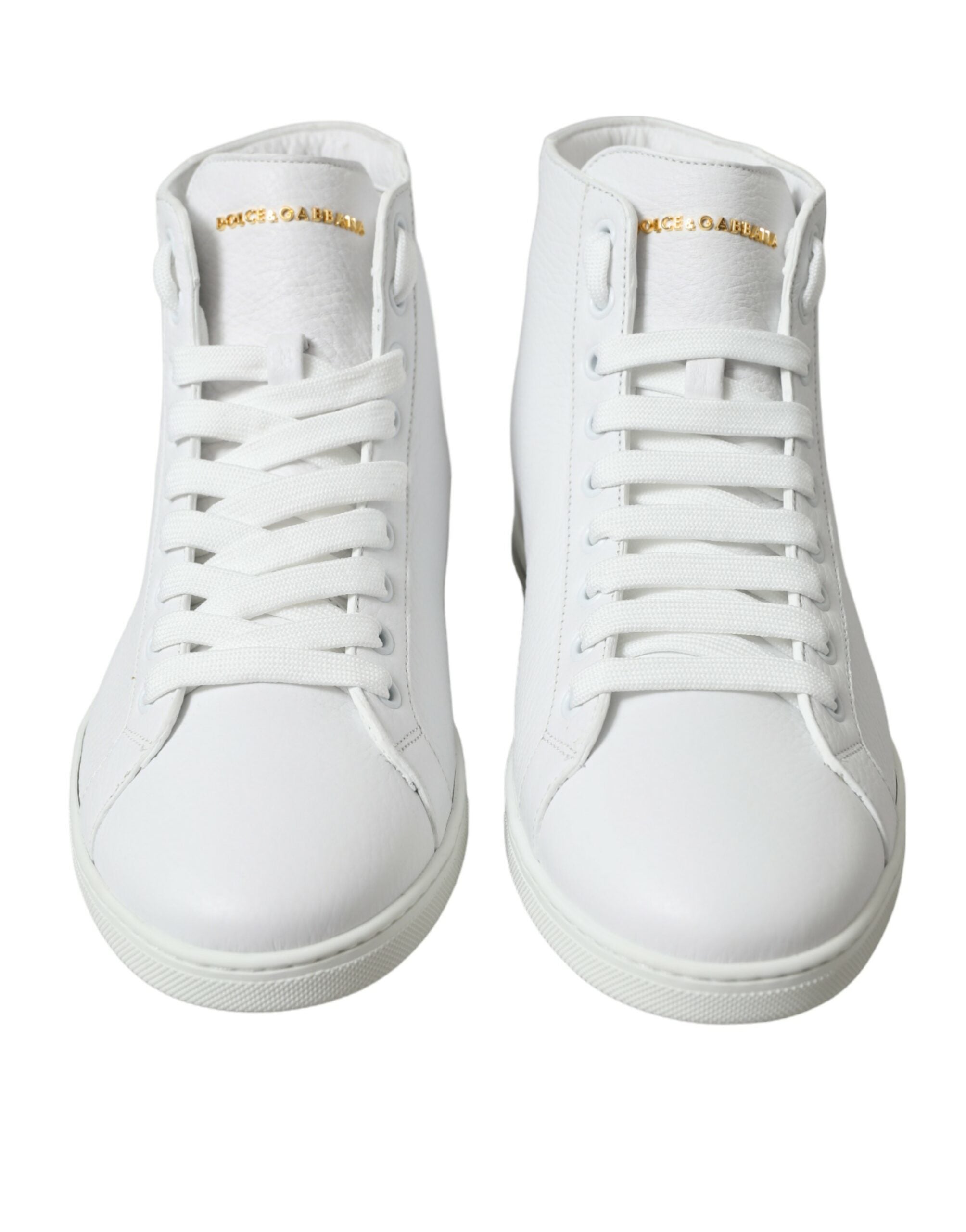 Dolce & Gabbana White Saint Tropez High Top Men Sneakers Shoes - DEA STILOSA MILANO