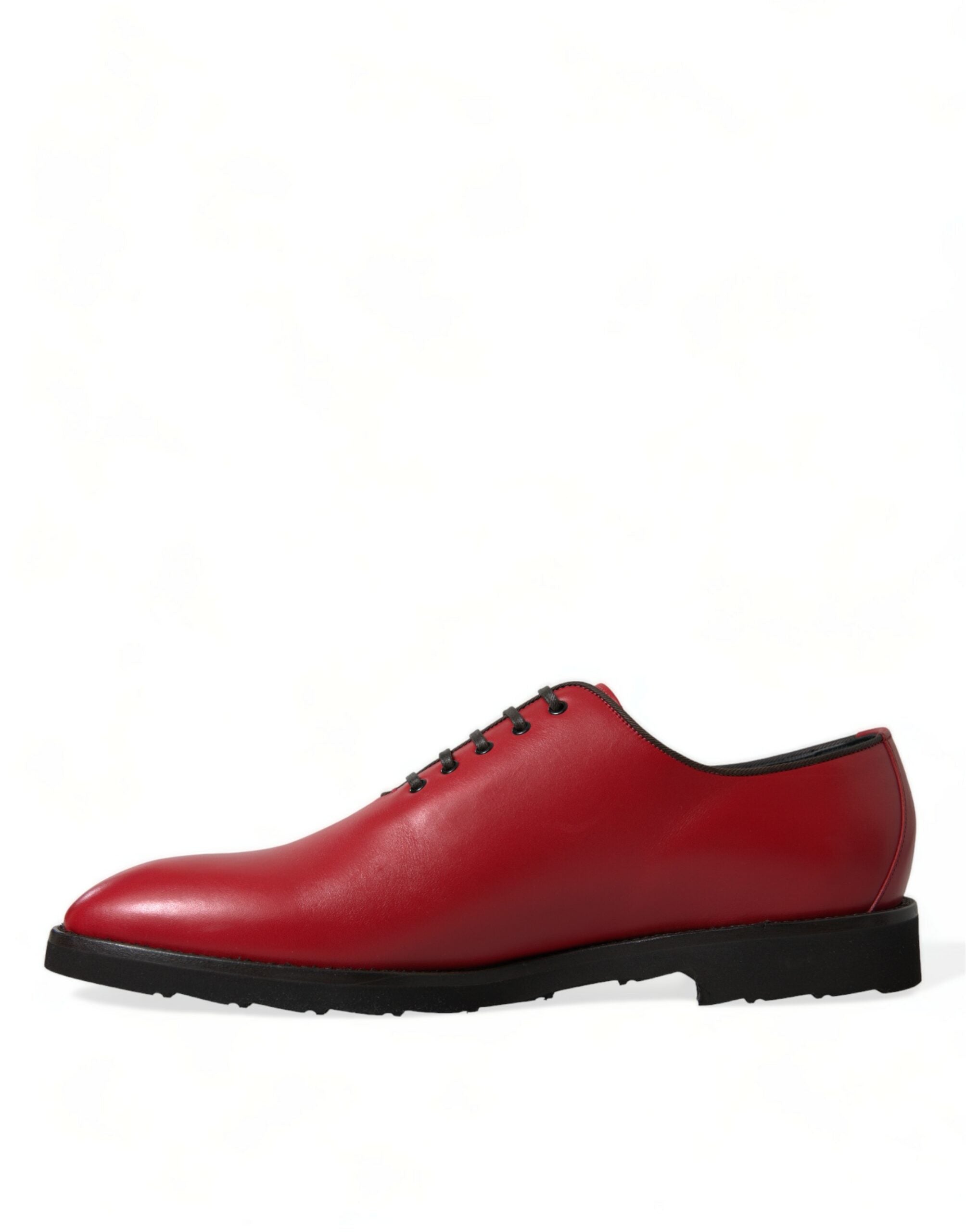 Dolce & Gabbana Red Leather Lace Up Oxford Men Dress Shoes - DEA STILOSA MILANO