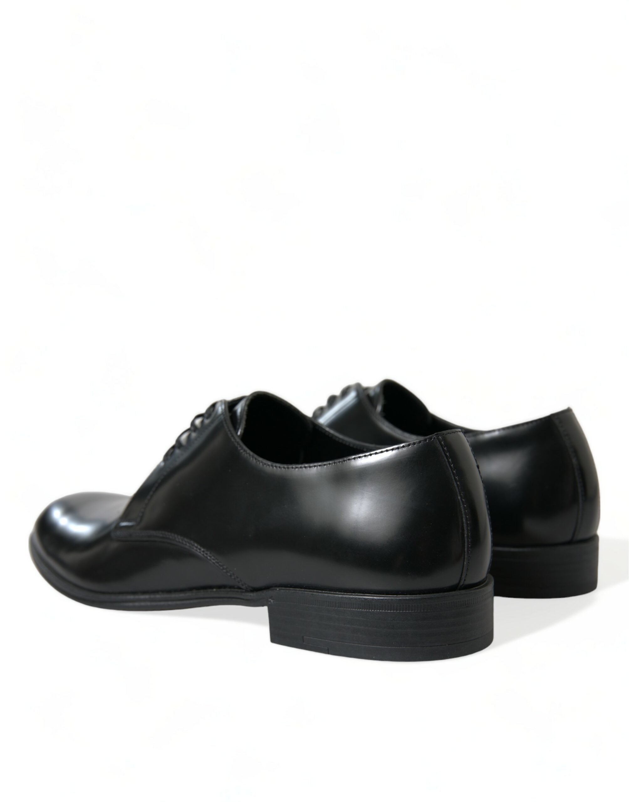 Dolce & Gabbana Black Leather Lace Up Men Dress Derby Shoes - DEA STILOSA MILANO
