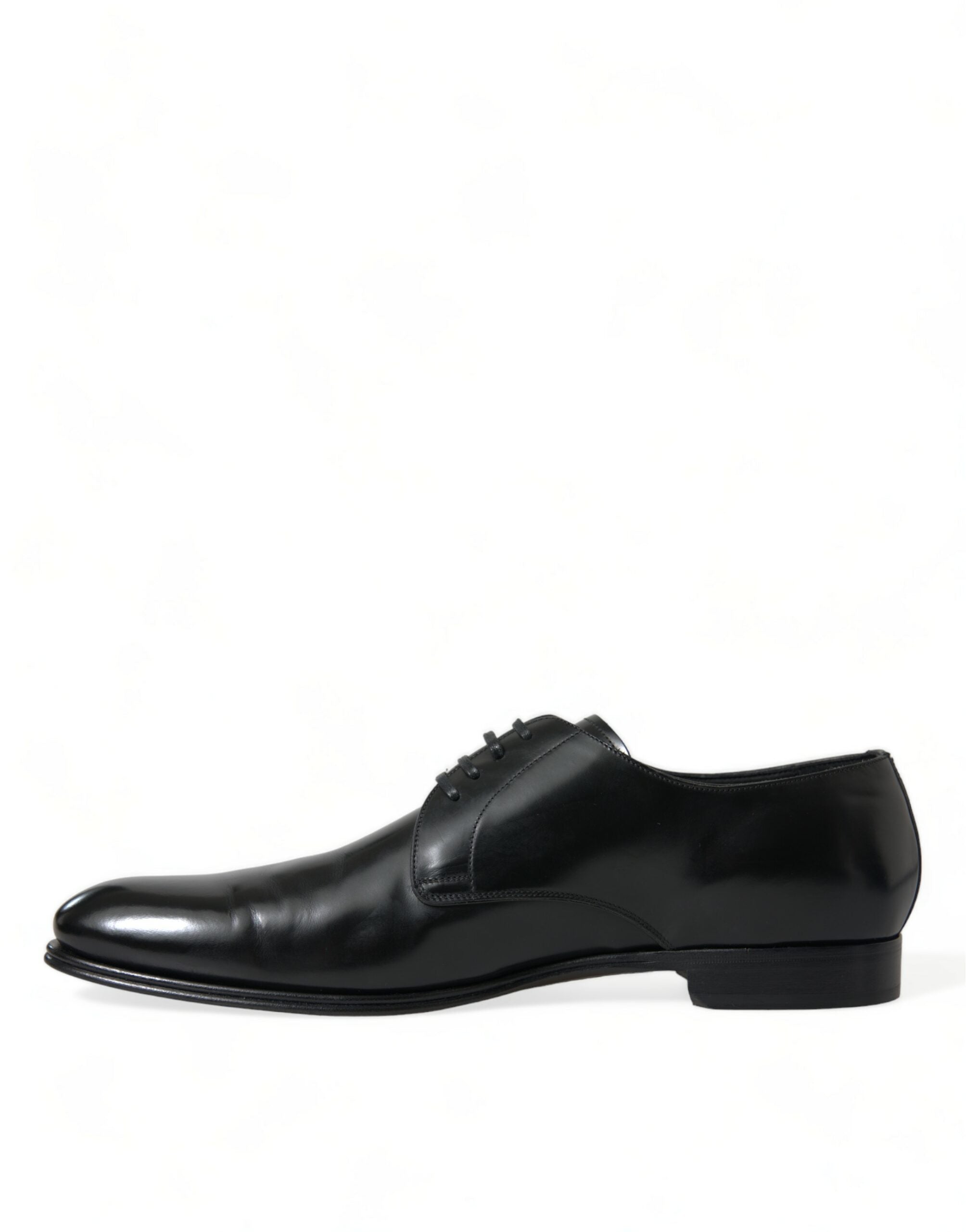 Dolce & Gabbana Black Leather Lace Up Men Dress Derby Shoes - DEA STILOSA MILANO
