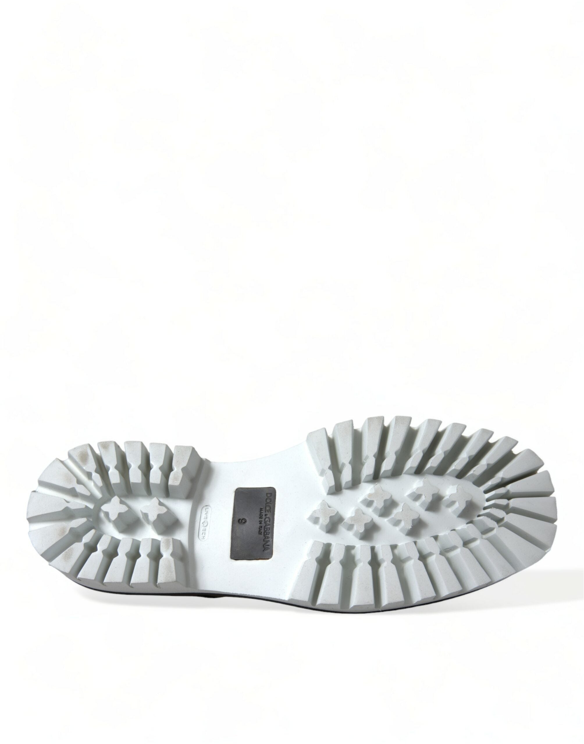 Dolce & Gabbana Black White Leather Lace Up Derby Dress Shoes - DEA STILOSA MILANO