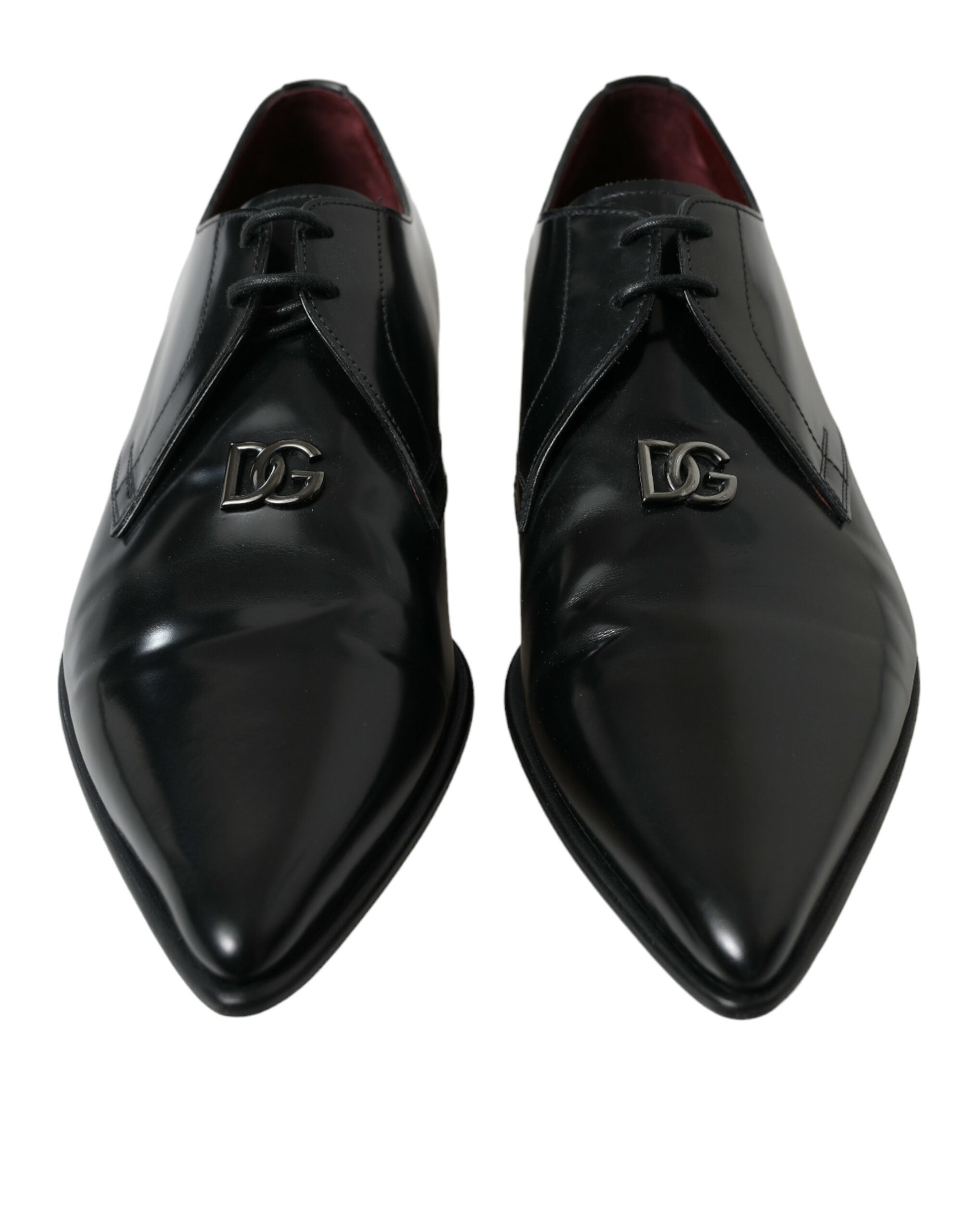 Dolce & Gabbana Black Leather Lace Up Formal Derby Dress Shoes - DEA STILOSA MILANO