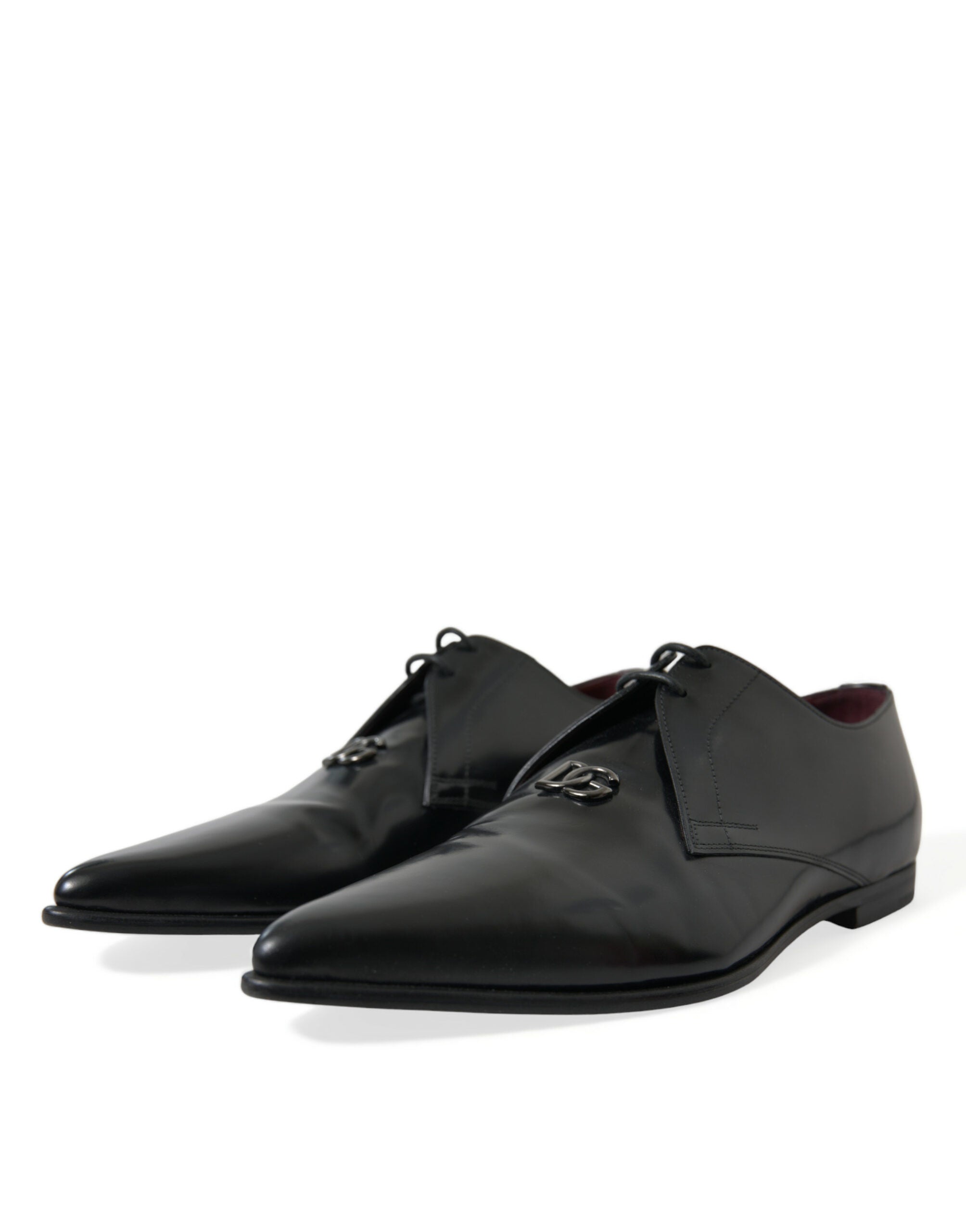 Dolce & Gabbana Black Leather Lace Up Formal Derby Dress Shoes - DEA STILOSA MILANO