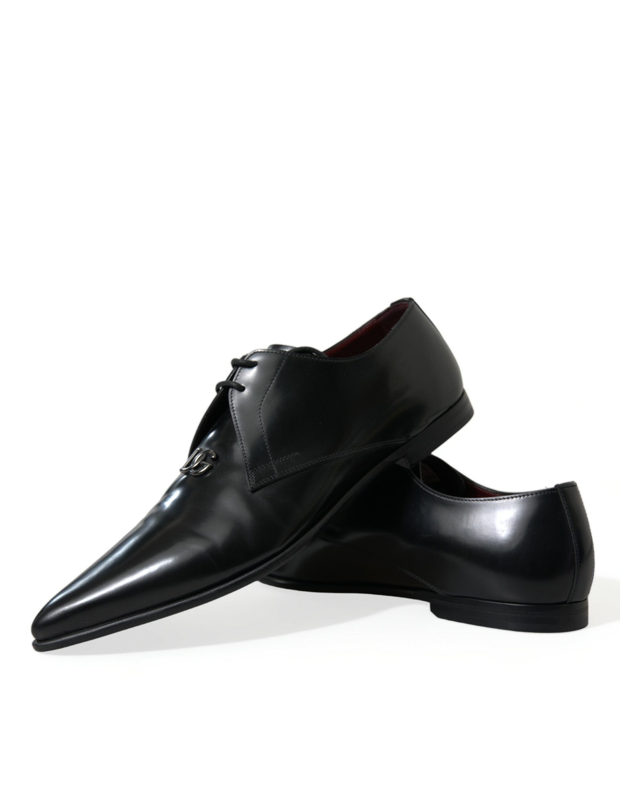 Dolce & Gabbana Black Leather Lace Up Formal Derby Dress Shoes - DEA STILOSA MILANO