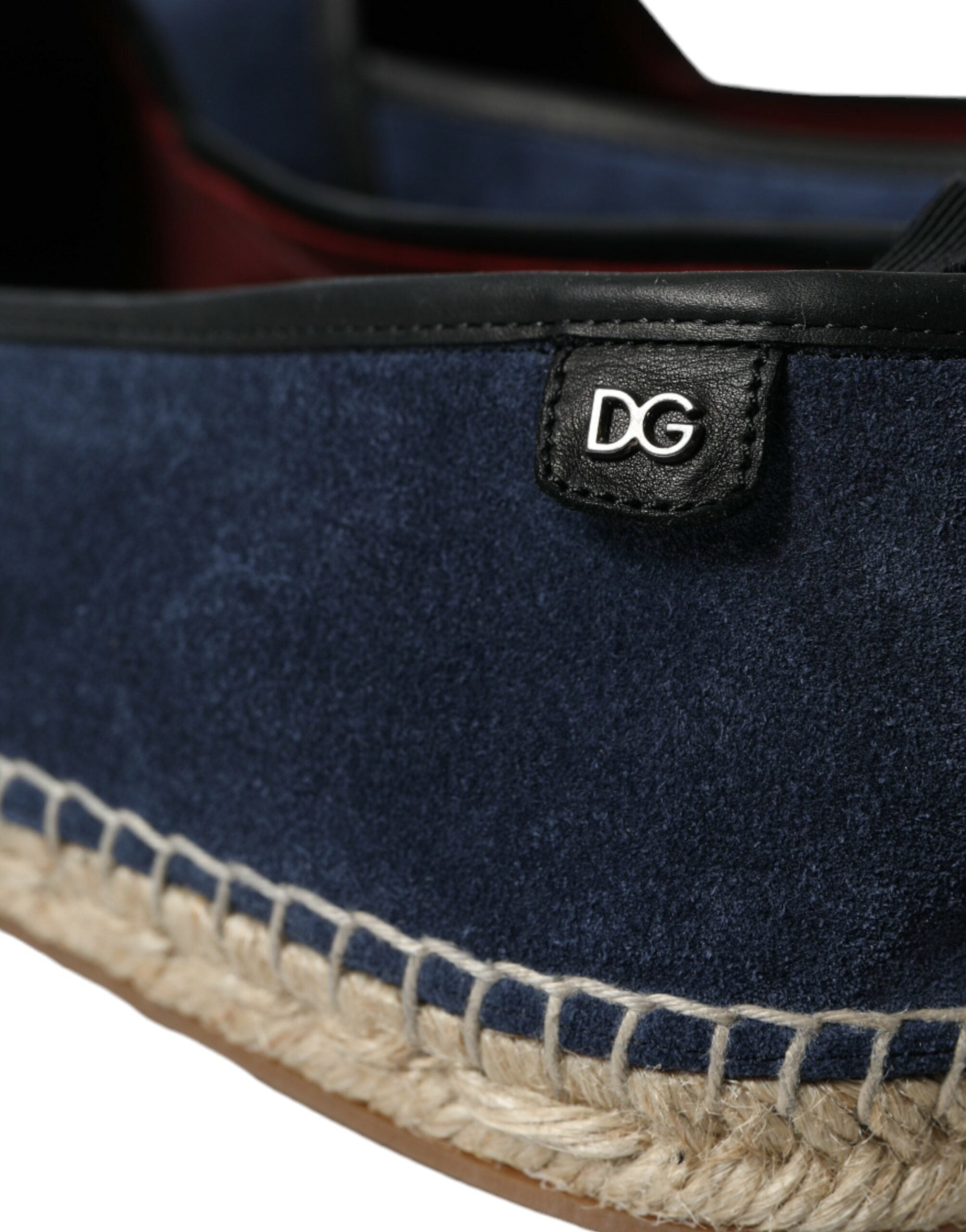 Dolce & Gabbana Blue Leather Suede Slip On Espadrille Shoes - DEA STILOSA MILANO