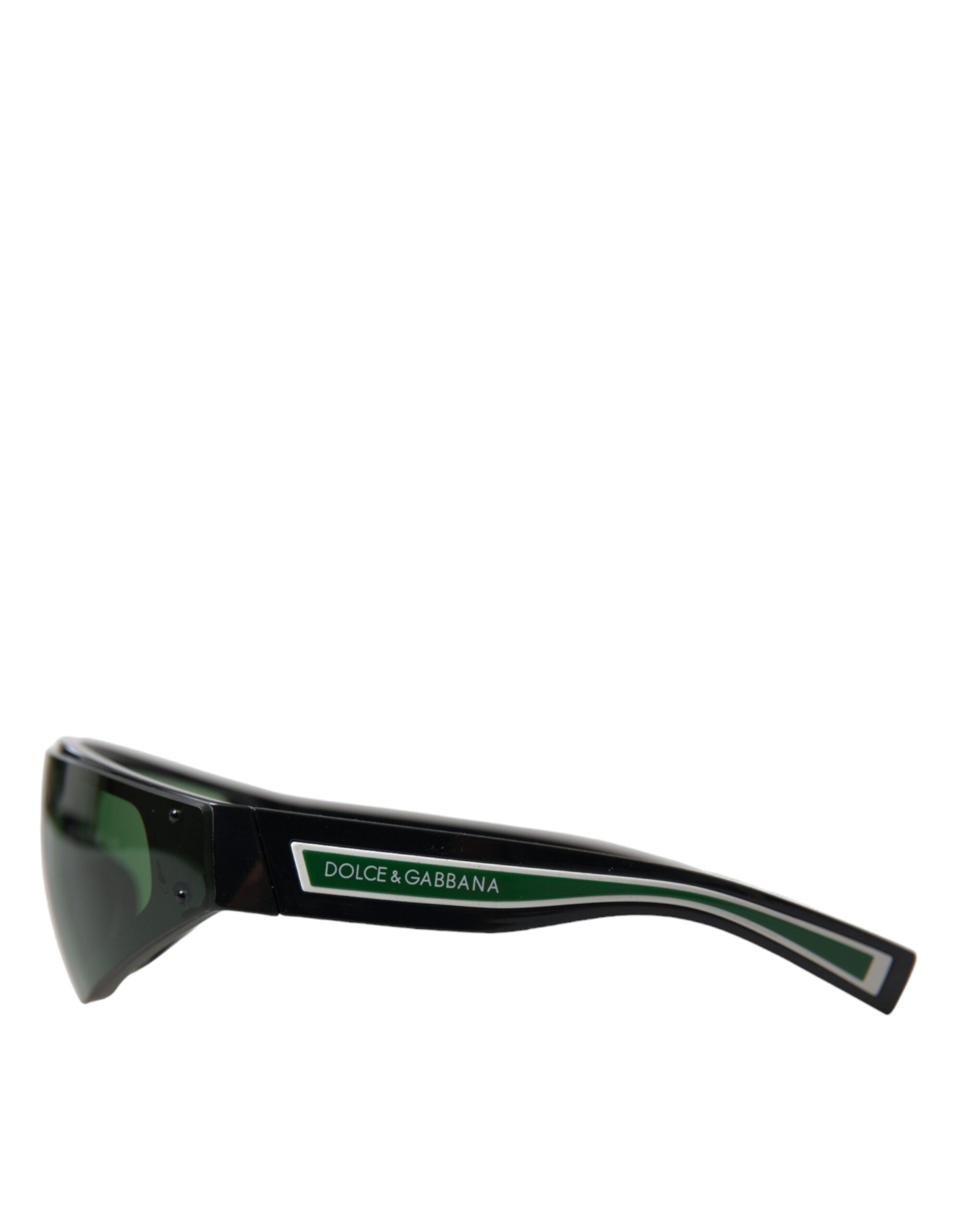 Dolce & Gabbana Black Acetate Frame Green Lens DG6161 Sporty Sunglasses - DEA STILOSA MILANO