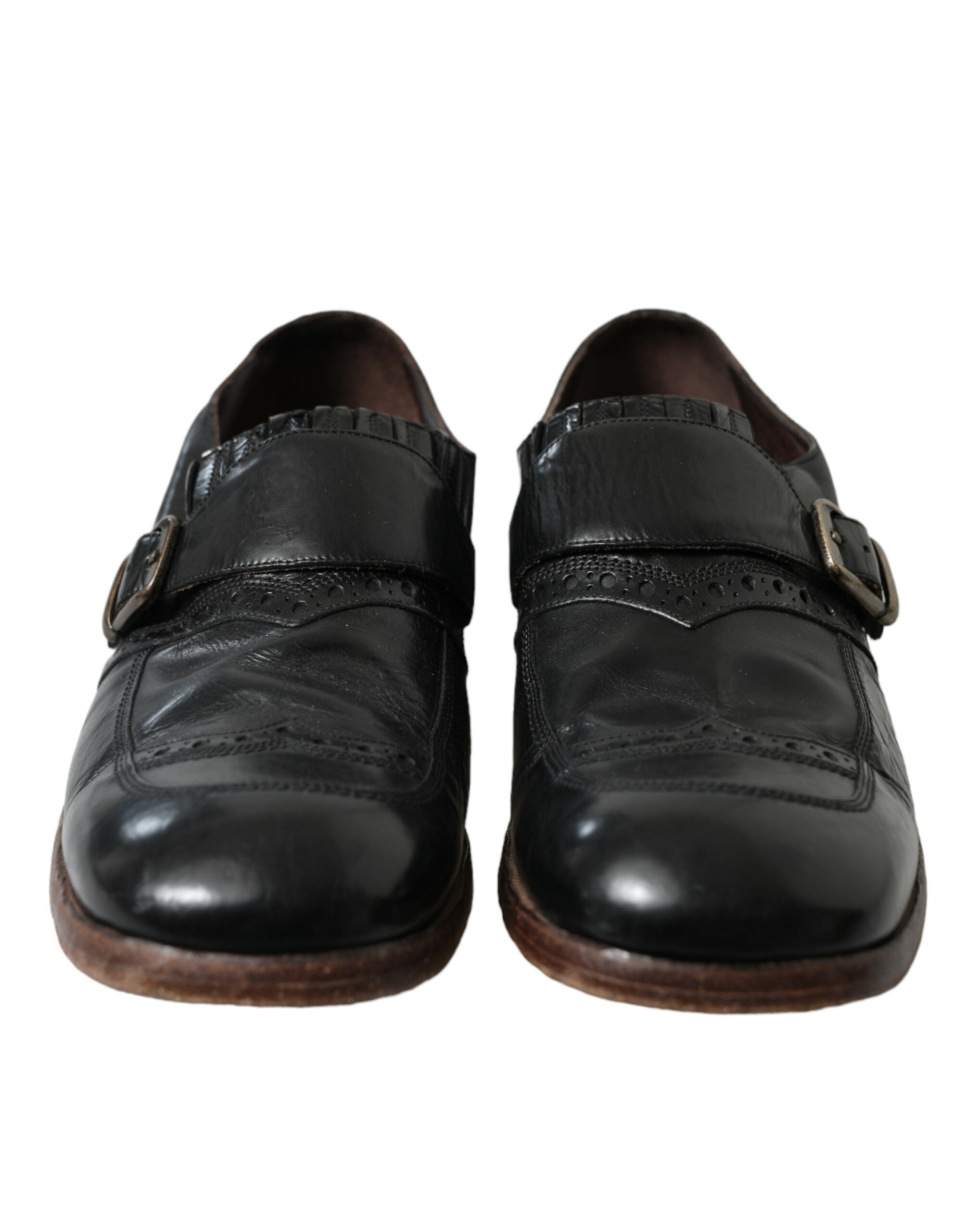 Dolce & Gabbana Black Leather Strap Mocassin Dress Shoes - DEA STILOSA MILANO