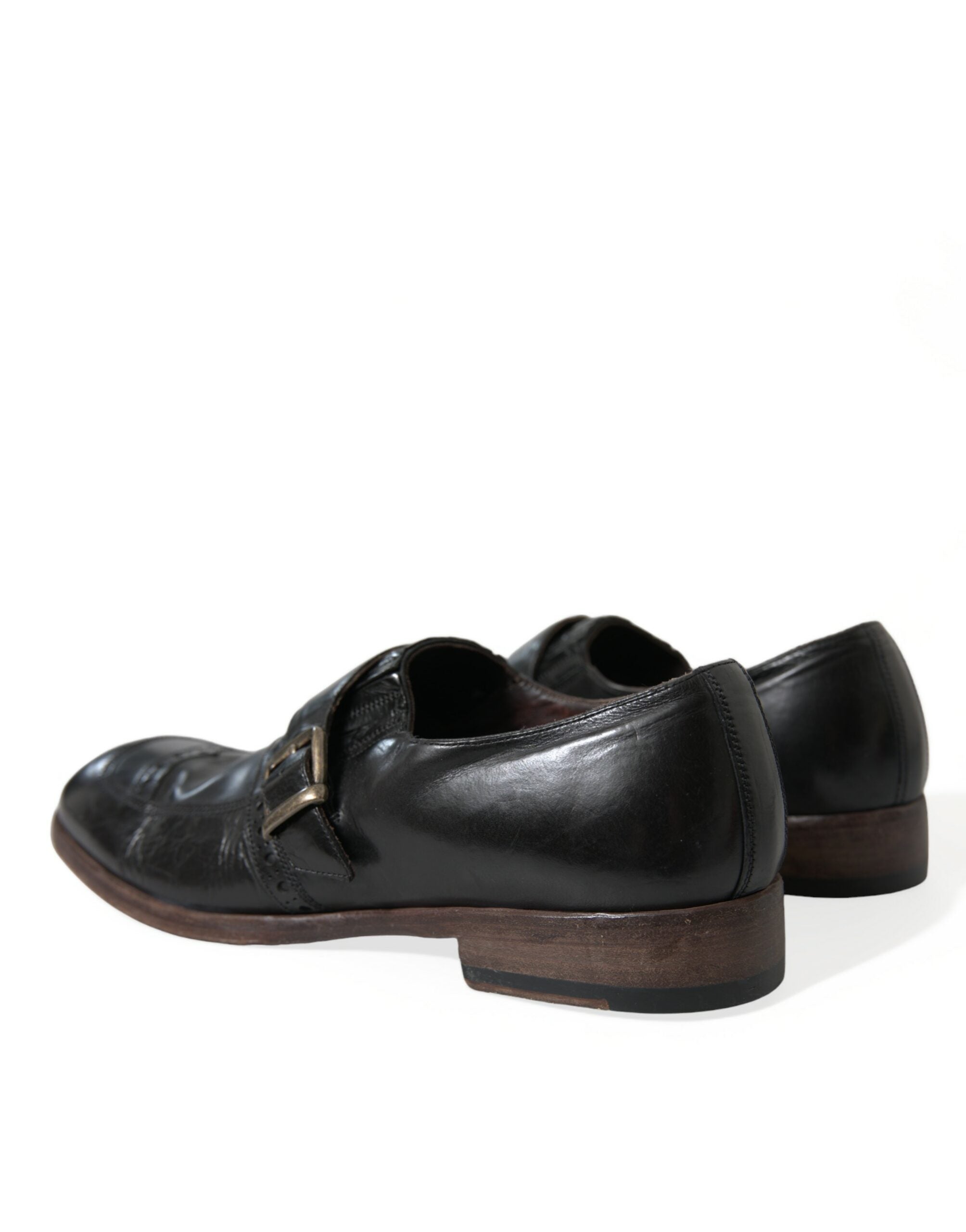 Dolce & Gabbana Black Leather Strap Mocassin Dress Shoes - DEA STILOSA MILANO