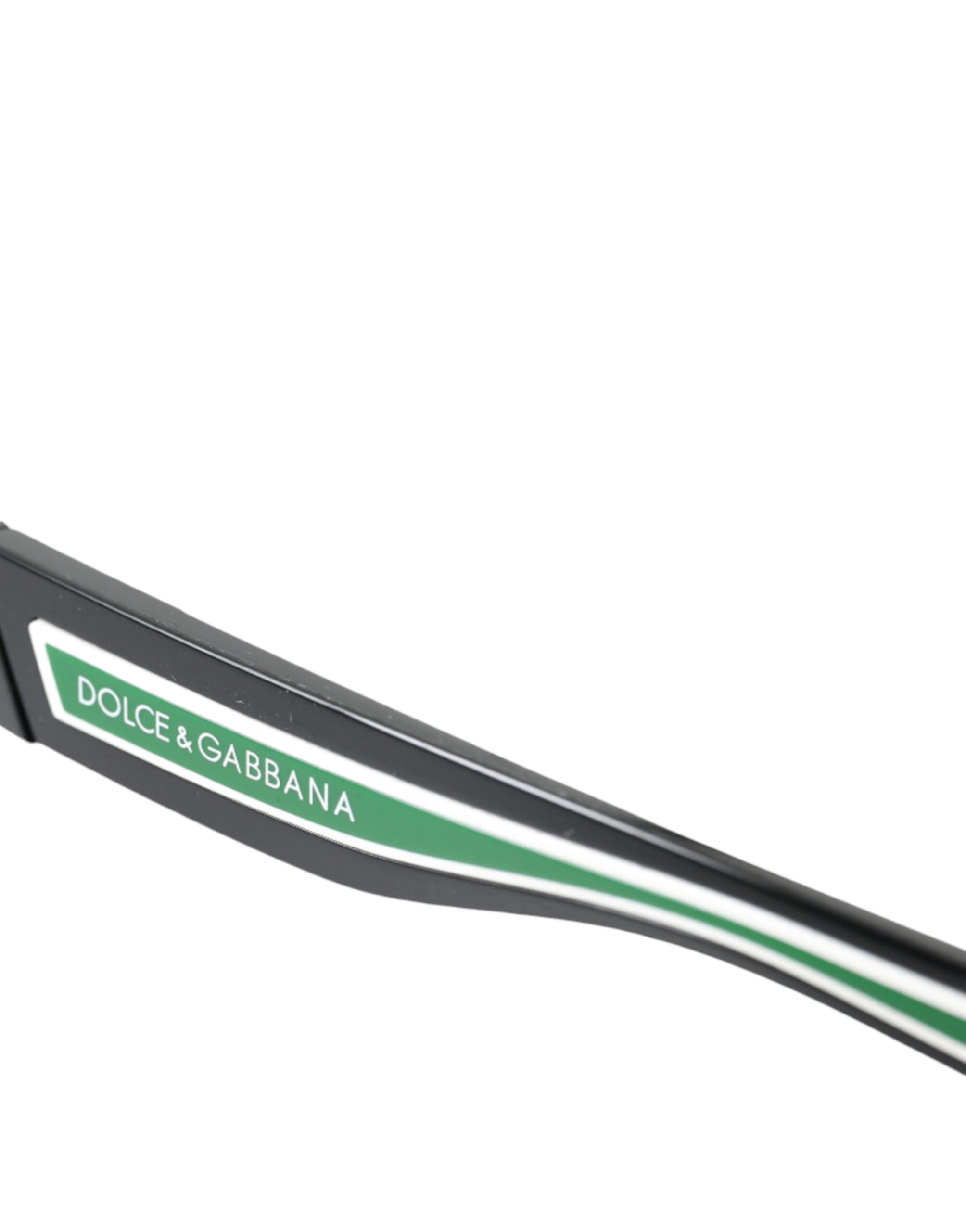 Dolce & Gabbana Black Acetate Frame Green Lens DG6161 Sporty Sunglasses - DEA STILOSA MILANO