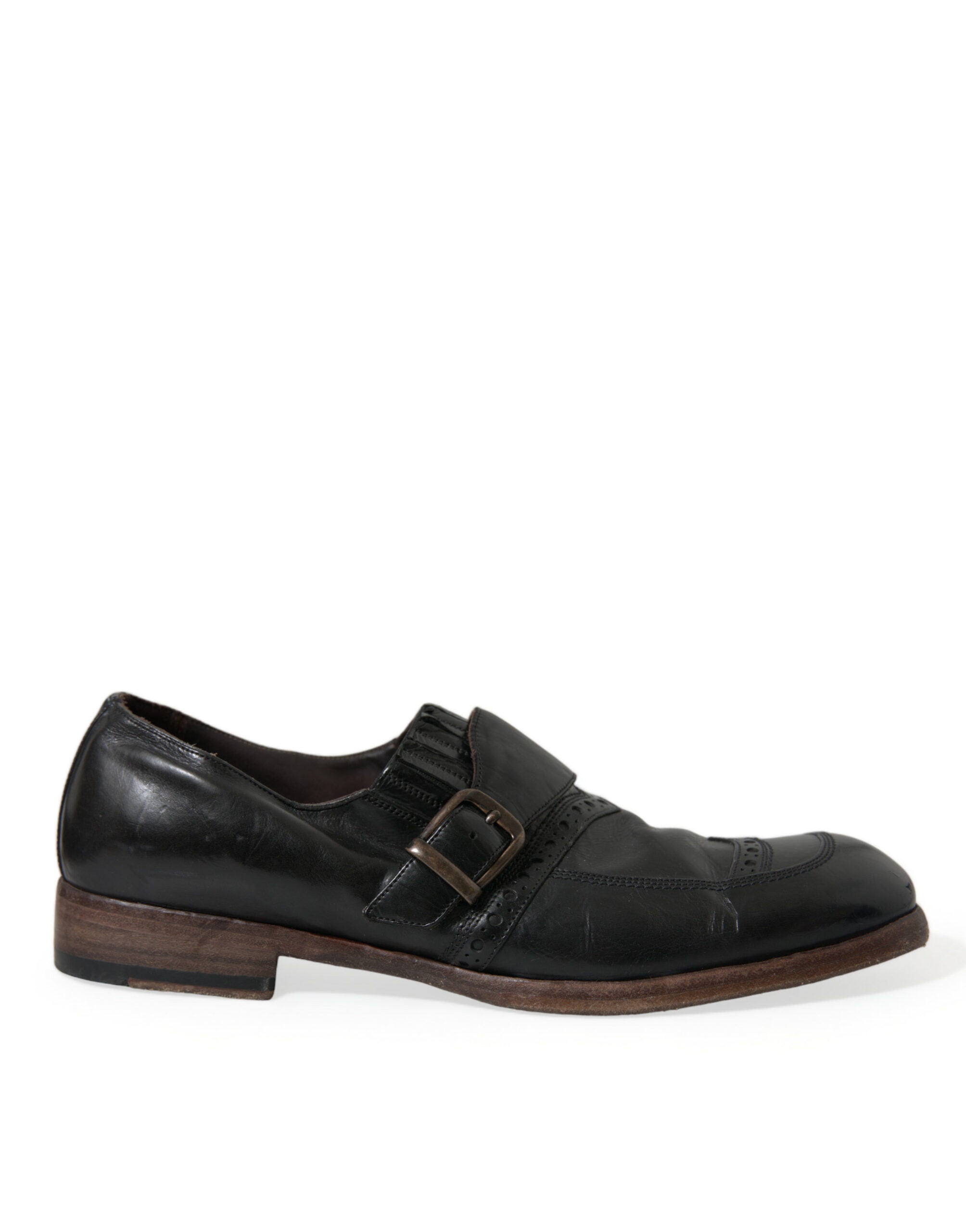 Dolce & Gabbana Black Leather Strap Mocassin Dress Shoes - DEA STILOSA MILANO