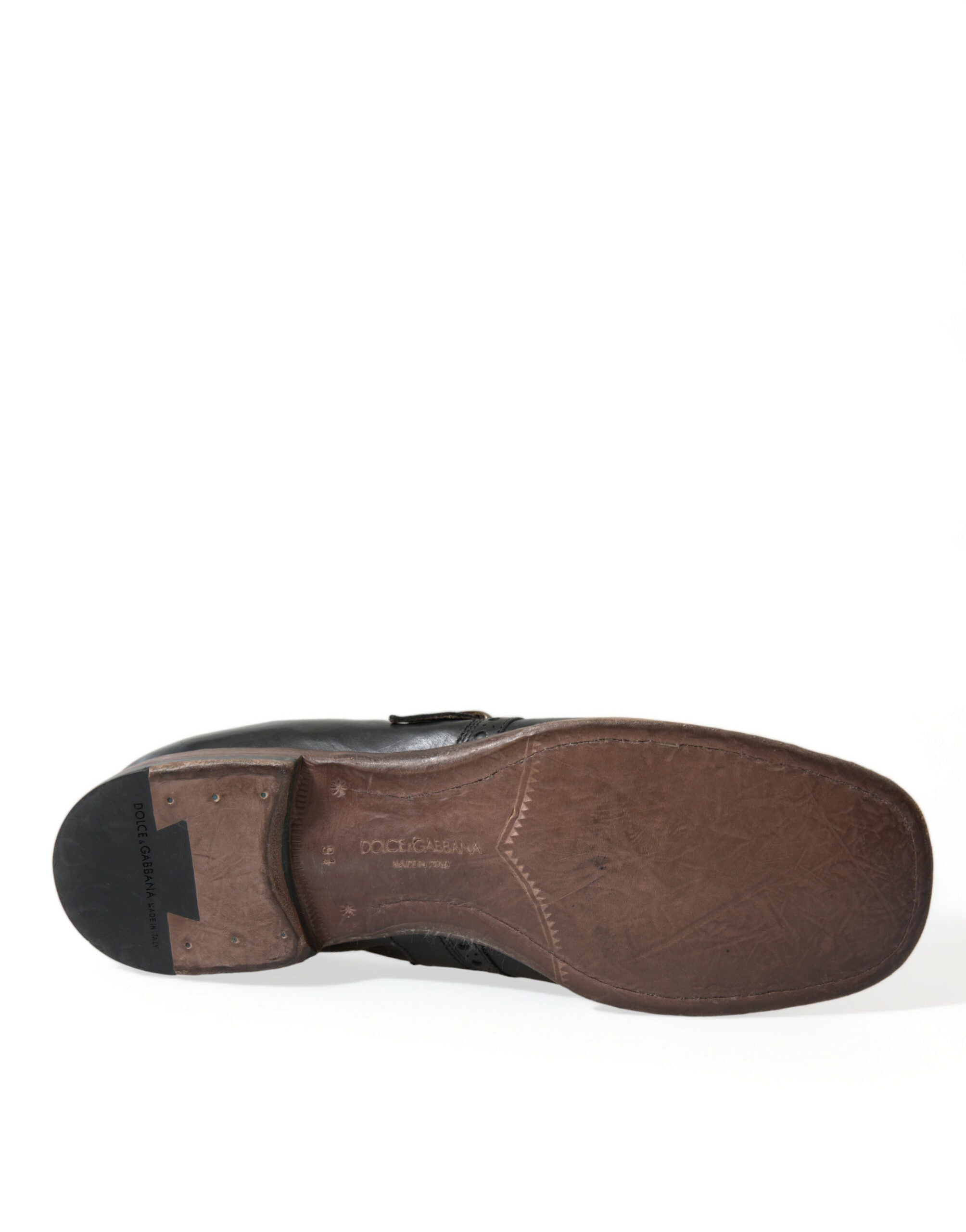 Dolce & Gabbana Black Leather Strap Mocassin Dress Shoes - DEA STILOSA MILANO