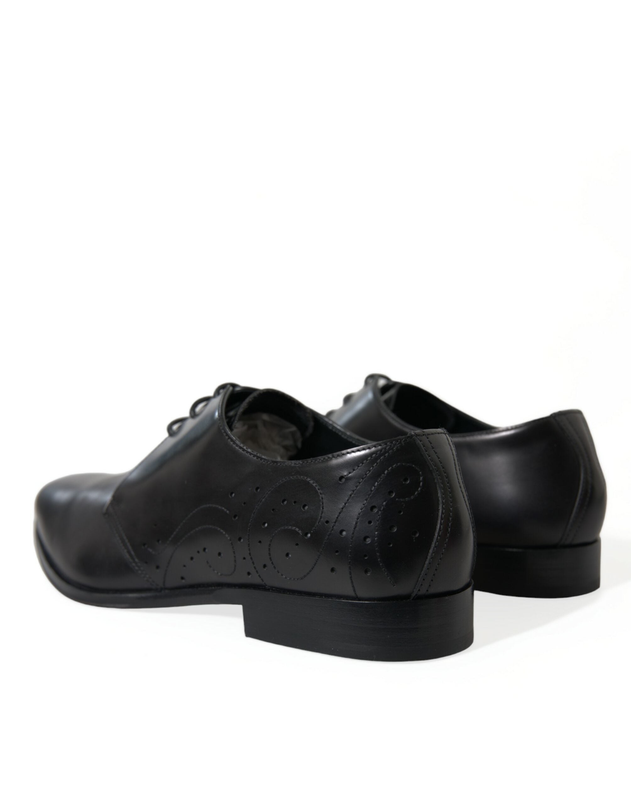 Dolce & Gabbana Black Leather Lace Up Formal Derby Dress Shoes - DEA STILOSA MILANO