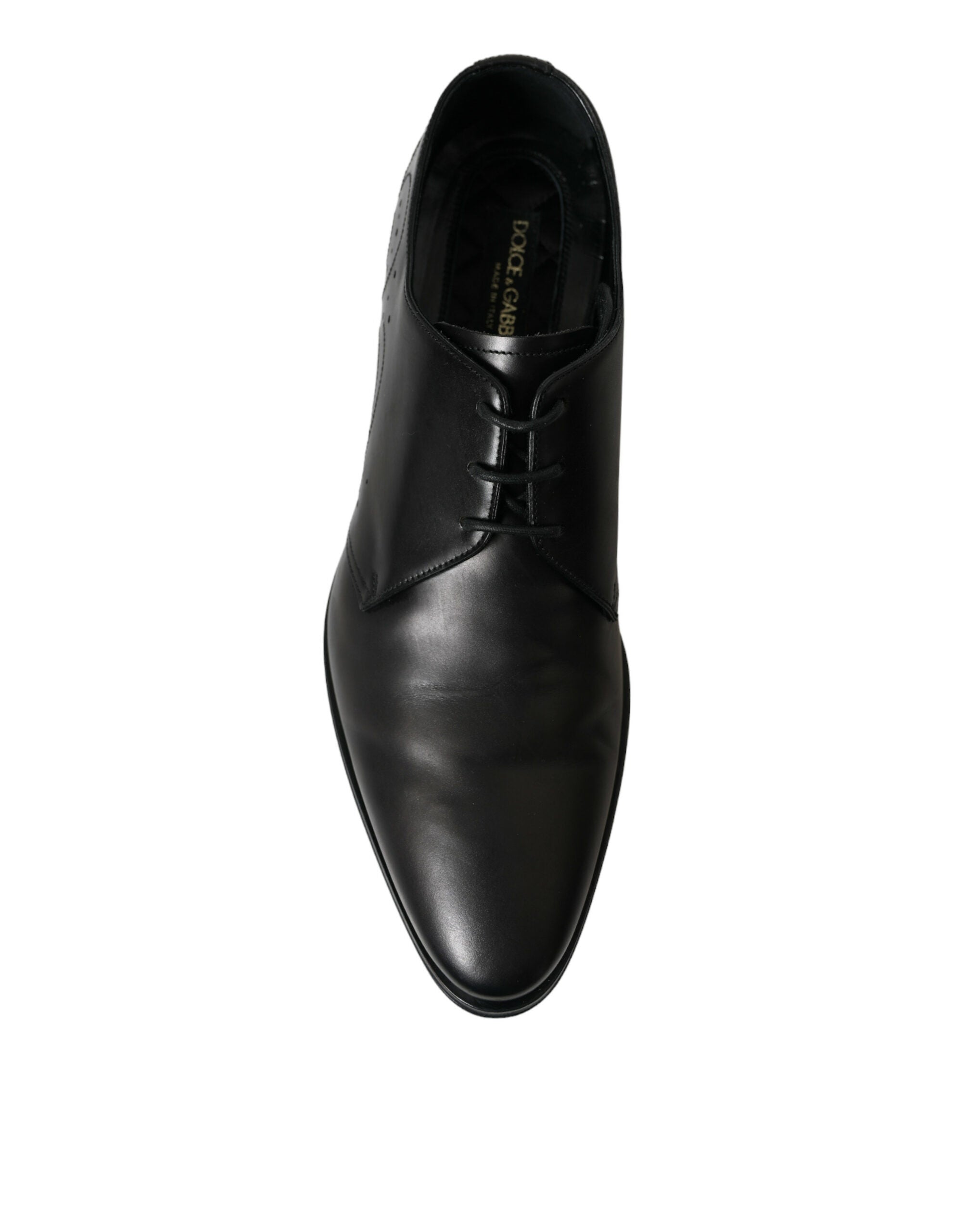 Dolce & Gabbana Black Leather Lace Up Formal Derby Dress Shoes - DEA STILOSA MILANO