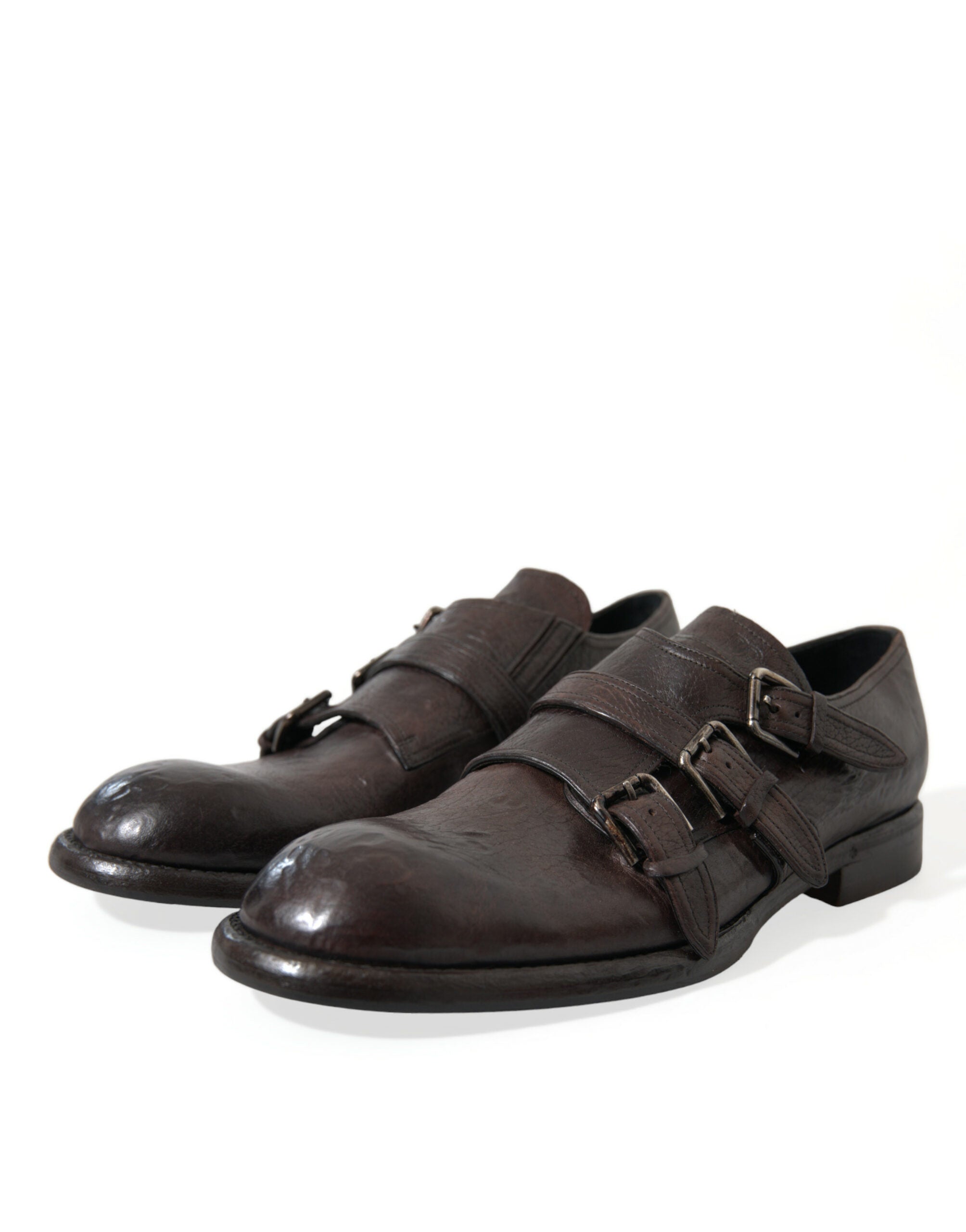 Dolce & Gabbana Brown Leather Strap Formal Dress Shoes - DEA STILOSA MILANO