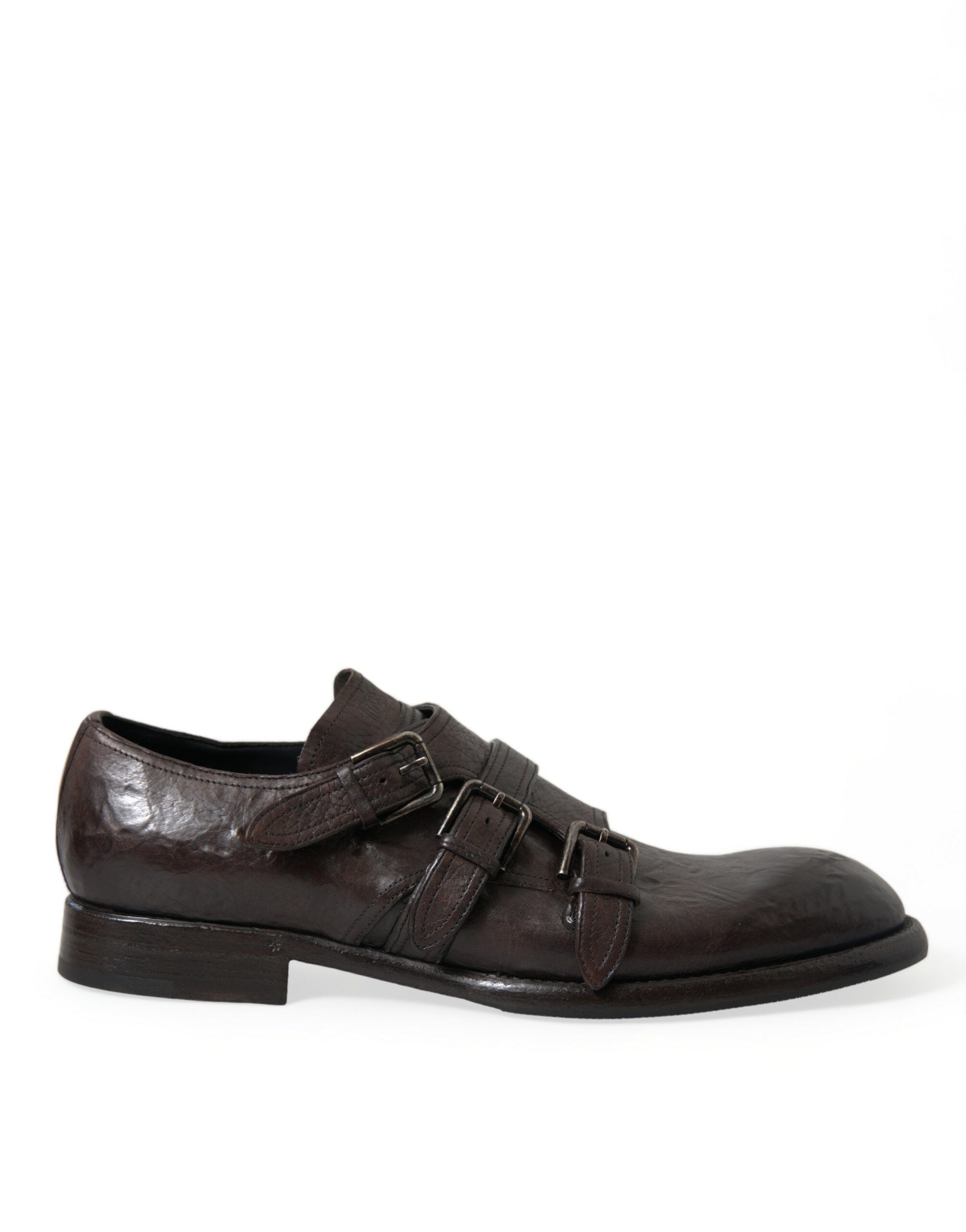 Dolce & Gabbana Brown Leather Strap Formal Dress Shoes - DEA STILOSA MILANO