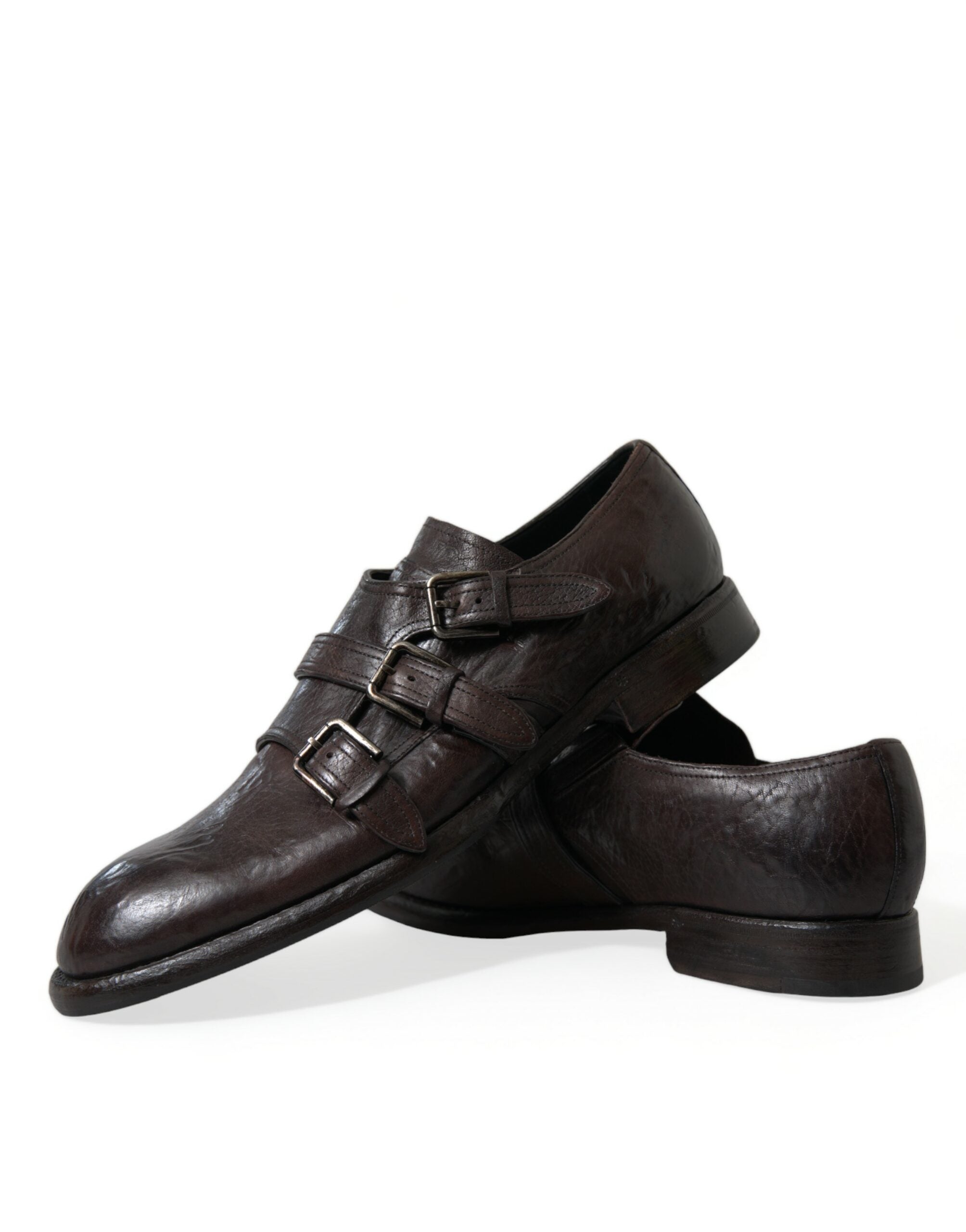 Dolce & Gabbana Brown Leather Strap Formal Dress Shoes - DEA STILOSA MILANO