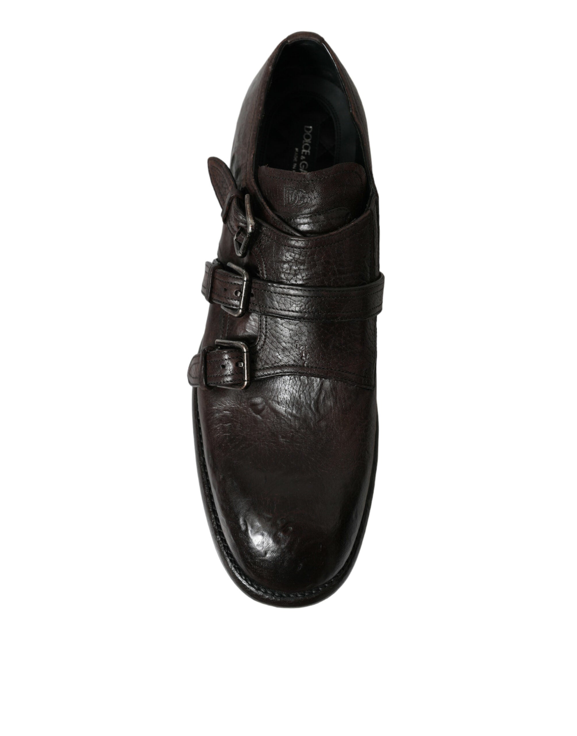 Dolce & Gabbana Brown Leather Strap Formal Dress Shoes - DEA STILOSA MILANO