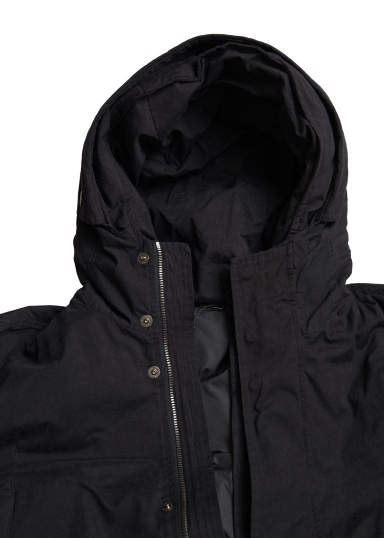 Dolce & Gabbana Black Hooded Parka Cotton Trench coat Jacket - DEA STILOSA MILANO