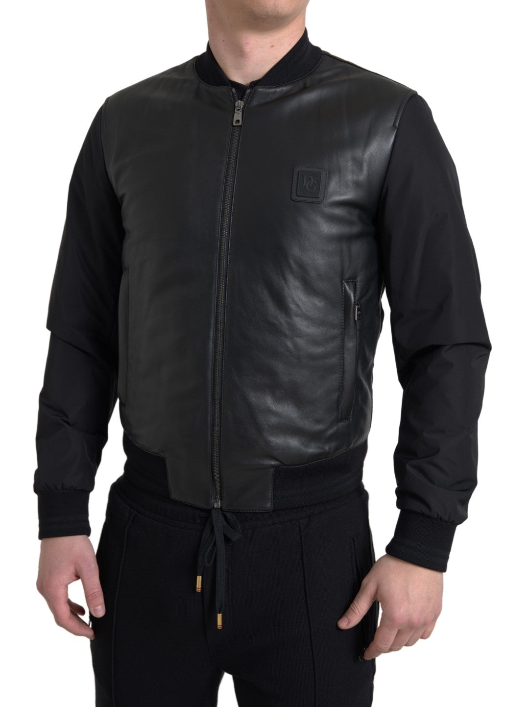 Dolce & Gabbana Black Polyester Full Zip Bomber Coat Jacket - DEA STILOSA MILANO