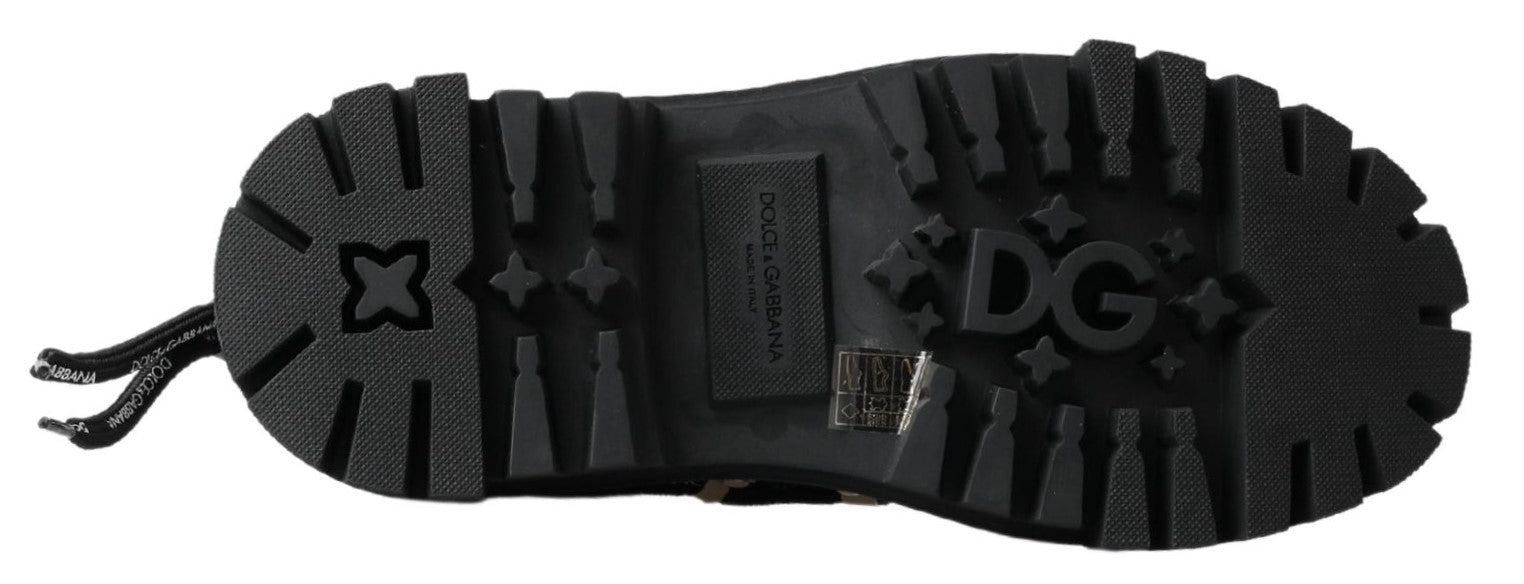 Dolce & Gabbana Black Trekking Derby Logo Sneakers - DEA STILOSA MILANO