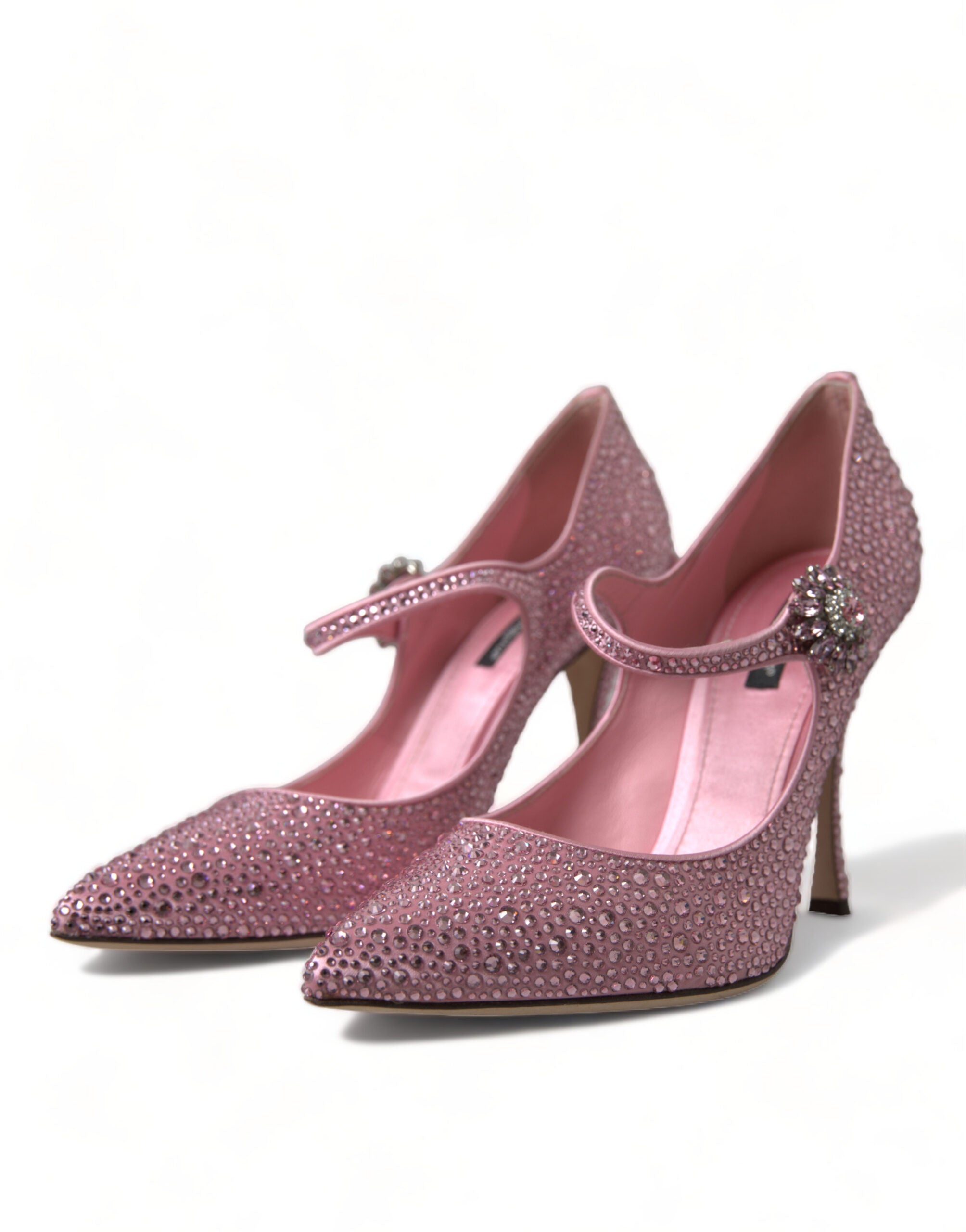 Dolce & Gabbana Pink Strass Crystal Heels Pumps Shoes - DEA STILOSA MILANO