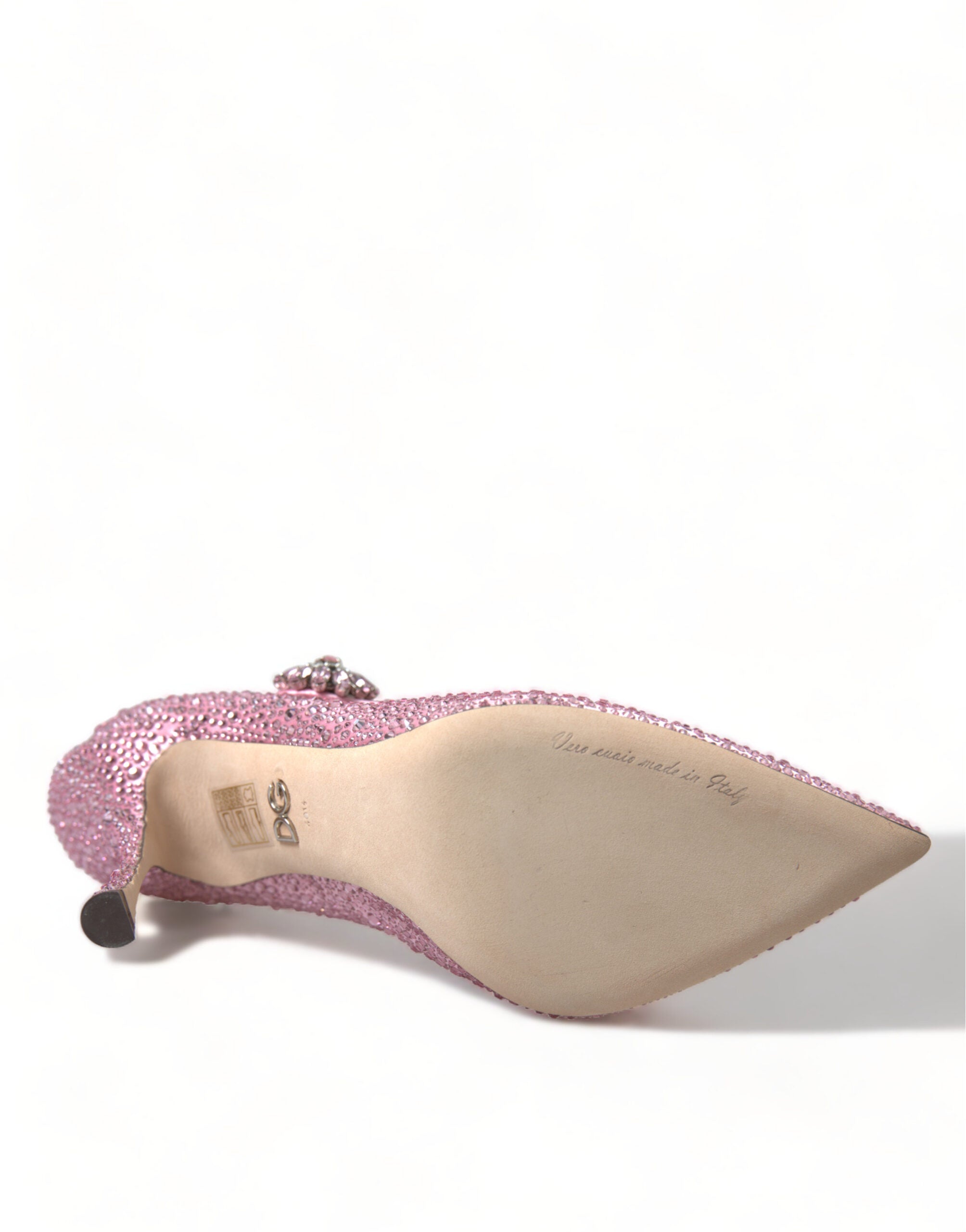 Dolce & Gabbana Pink Strass Crystal Heels Pumps Shoes - DEA STILOSA MILANO