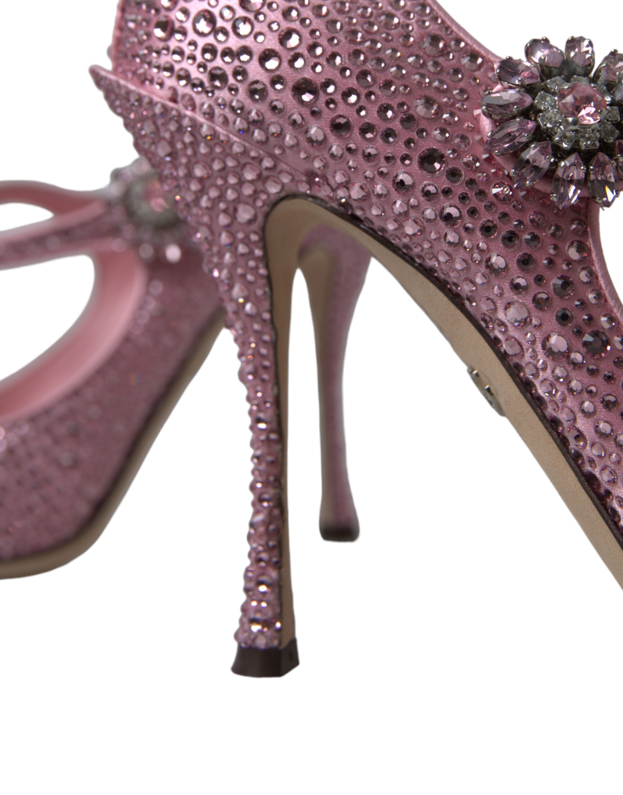 Dolce & Gabbana Pink Strass Crystal Heels Pumps Shoes - DEA STILOSA MILANO
