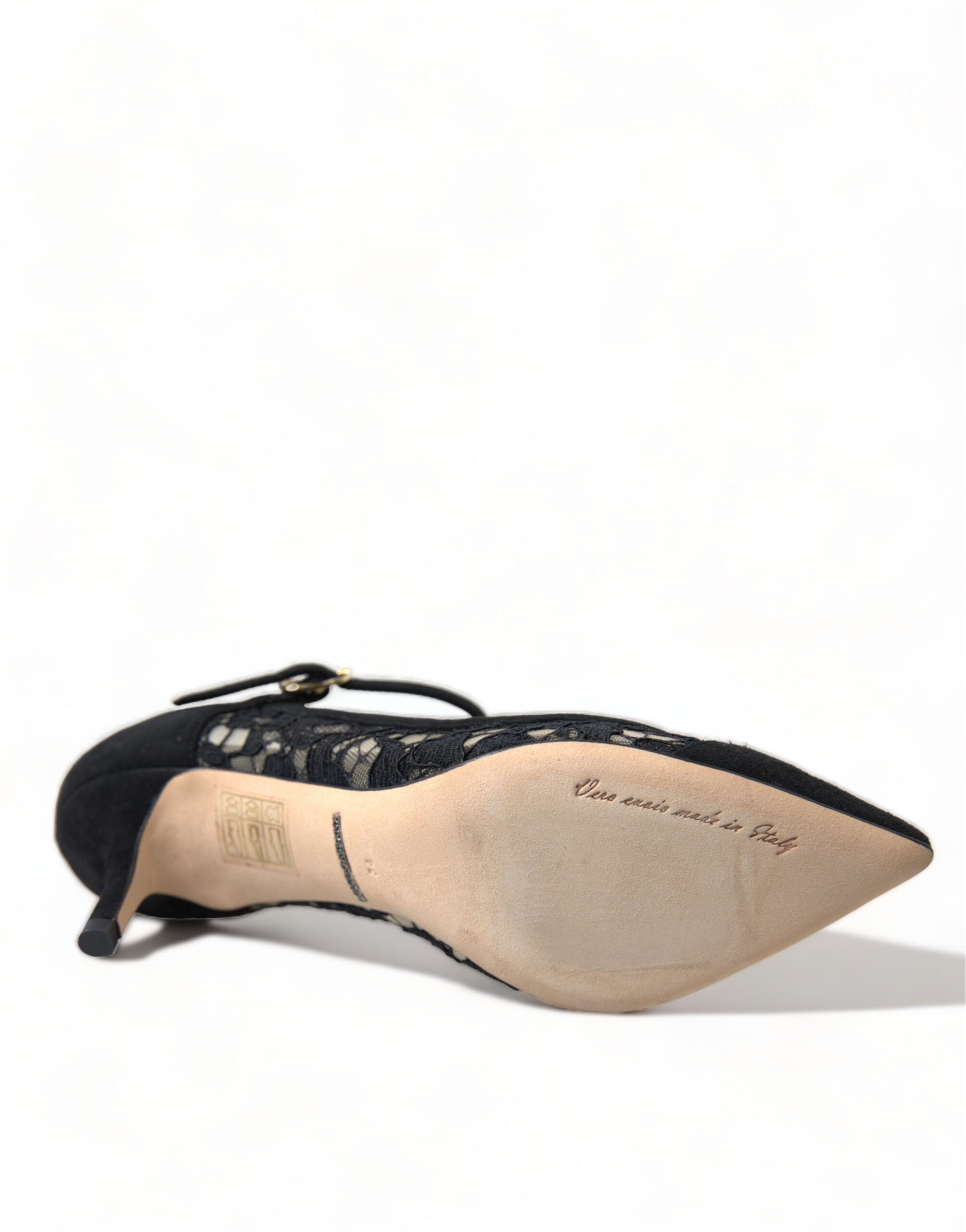 Dolce & Gabbana Black Viscose Taormina Lace Pumps Shoes - DEA STILOSA MILANO
