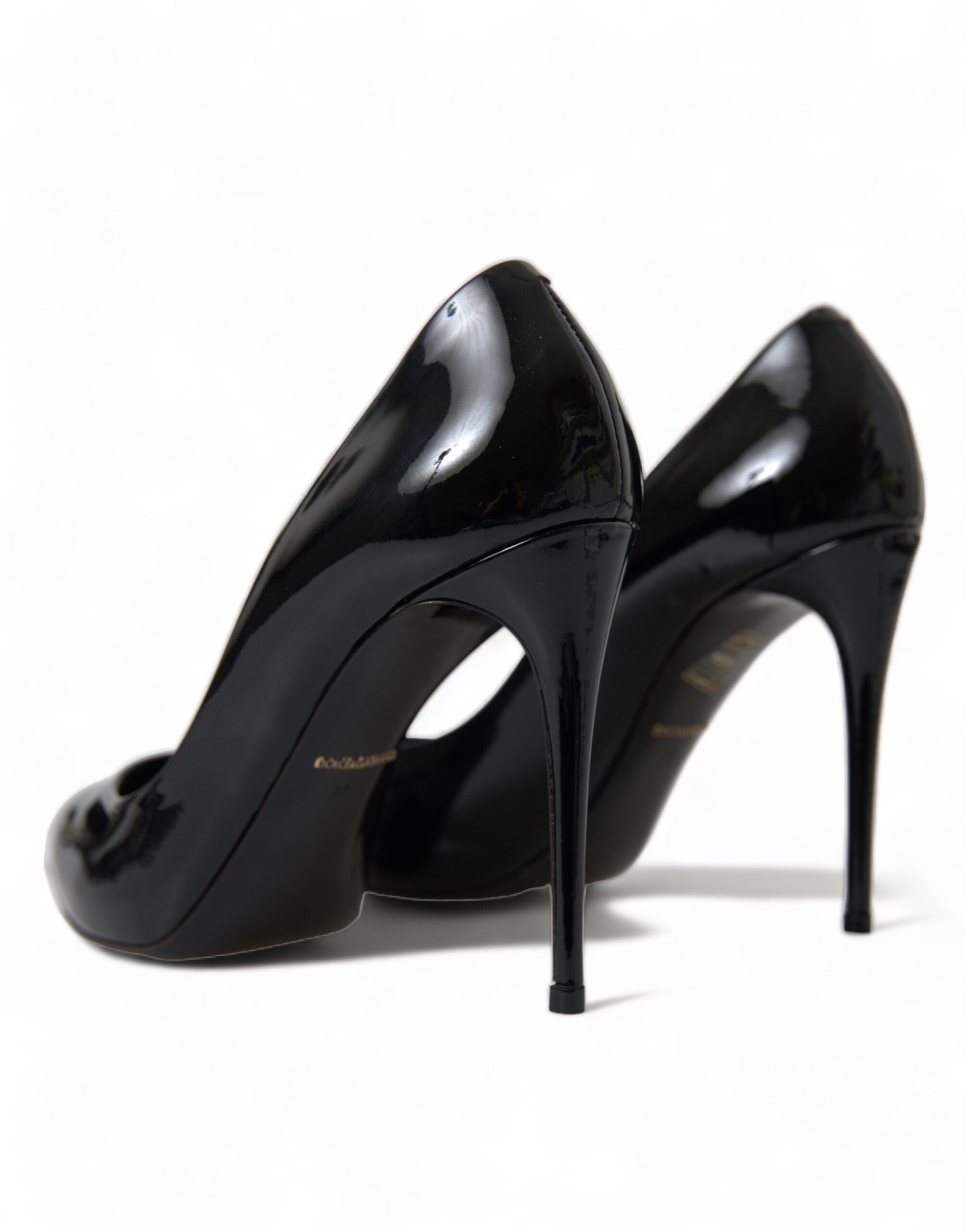 Dolce & Gabbana Black Patent Leather Pumps Heels Shoes - DEA STILOSA MILANO