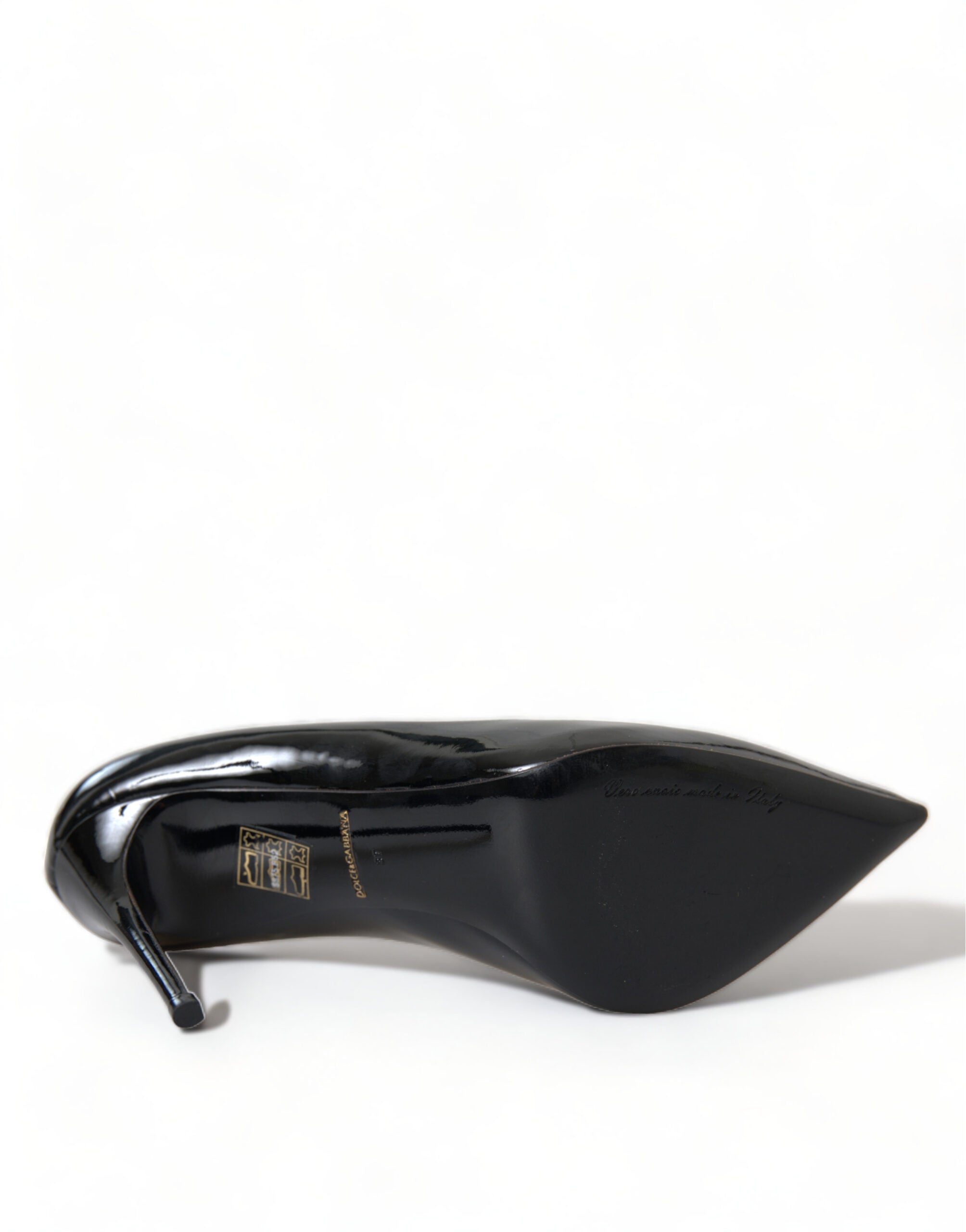 Dolce & Gabbana Black Patent Leather Pumps Heels Shoes - DEA STILOSA MILANO
