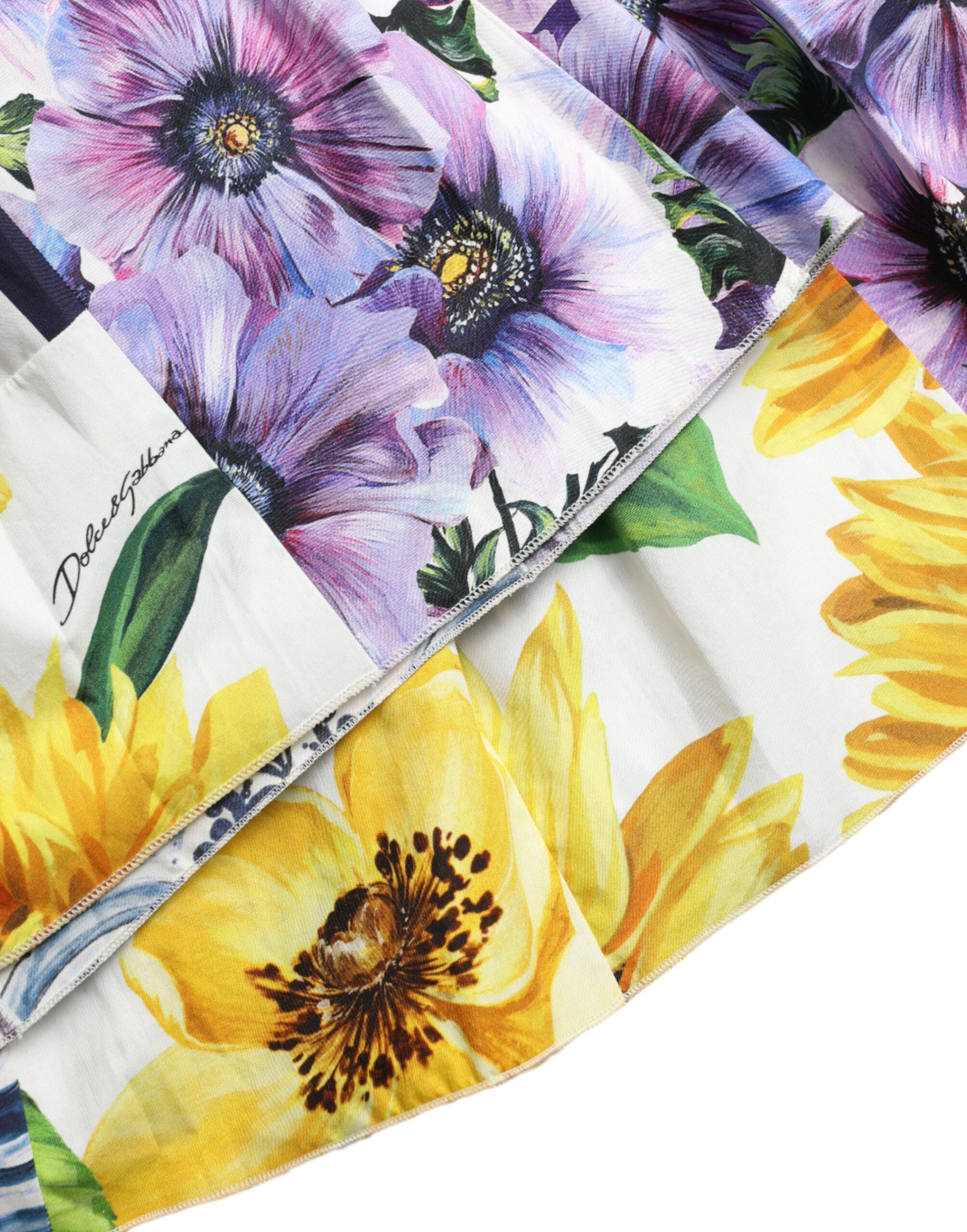 Dolce & Gabbana Multicolor Striped Floral Print Mini Dress - DEA STILOSA MILANO