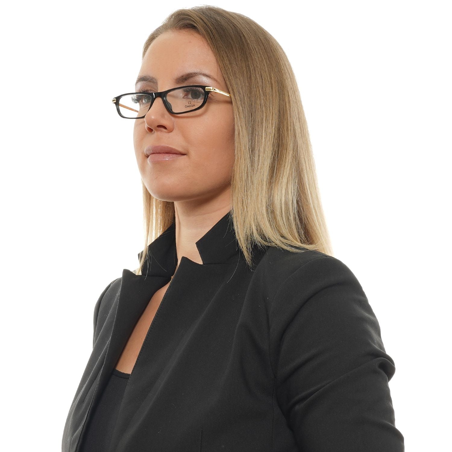Omega Black Unisex Optical Frames - DEA STILOSA MILANO
