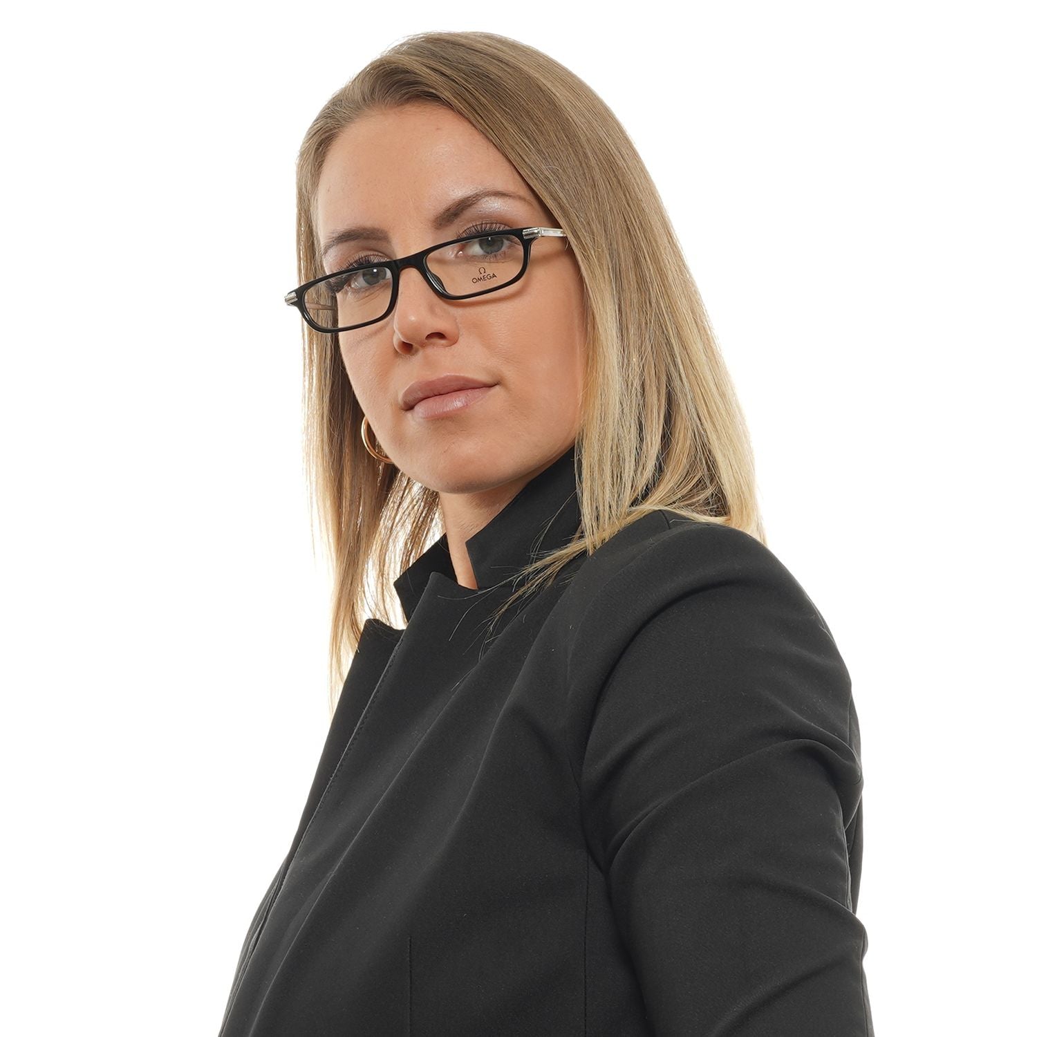 Omega Black Unisex Optical Frames - DEA STILOSA MILANO