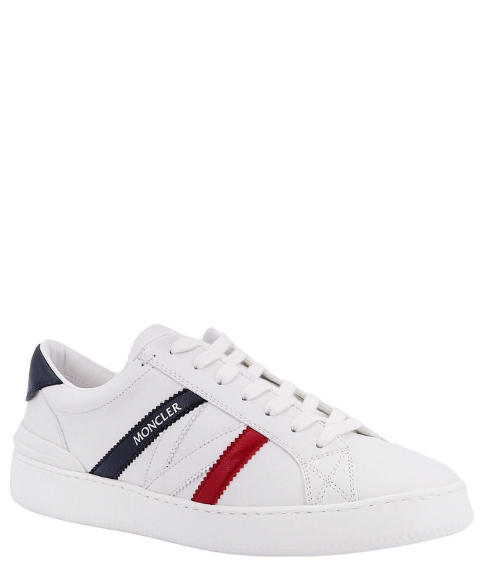 Moncler White Monaco M Low Top Sneakers - DEA STILOSA MILANO