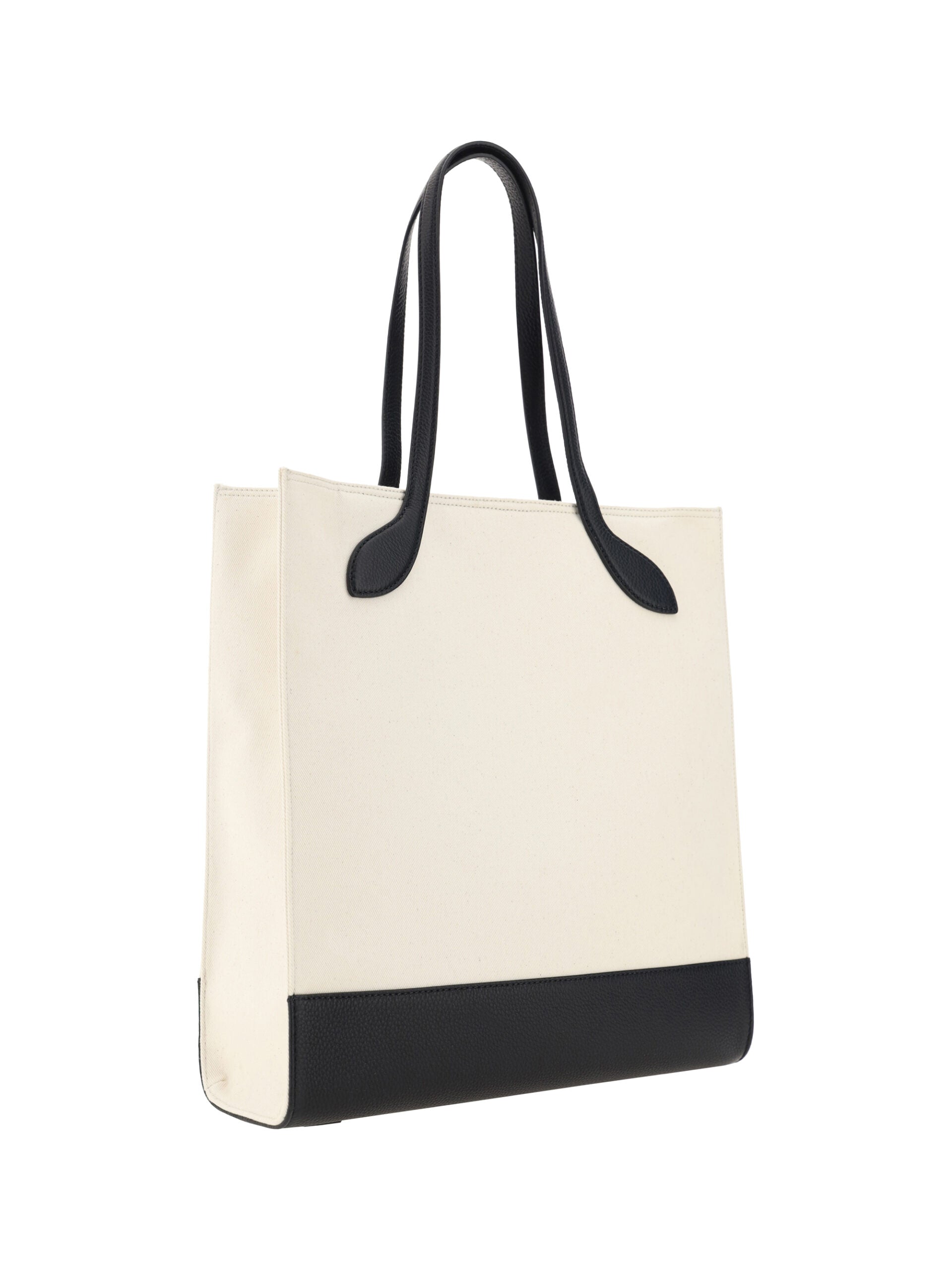 Bally White and Black Leather Tote Shoulder Bag - DEA STILOSA MILANO