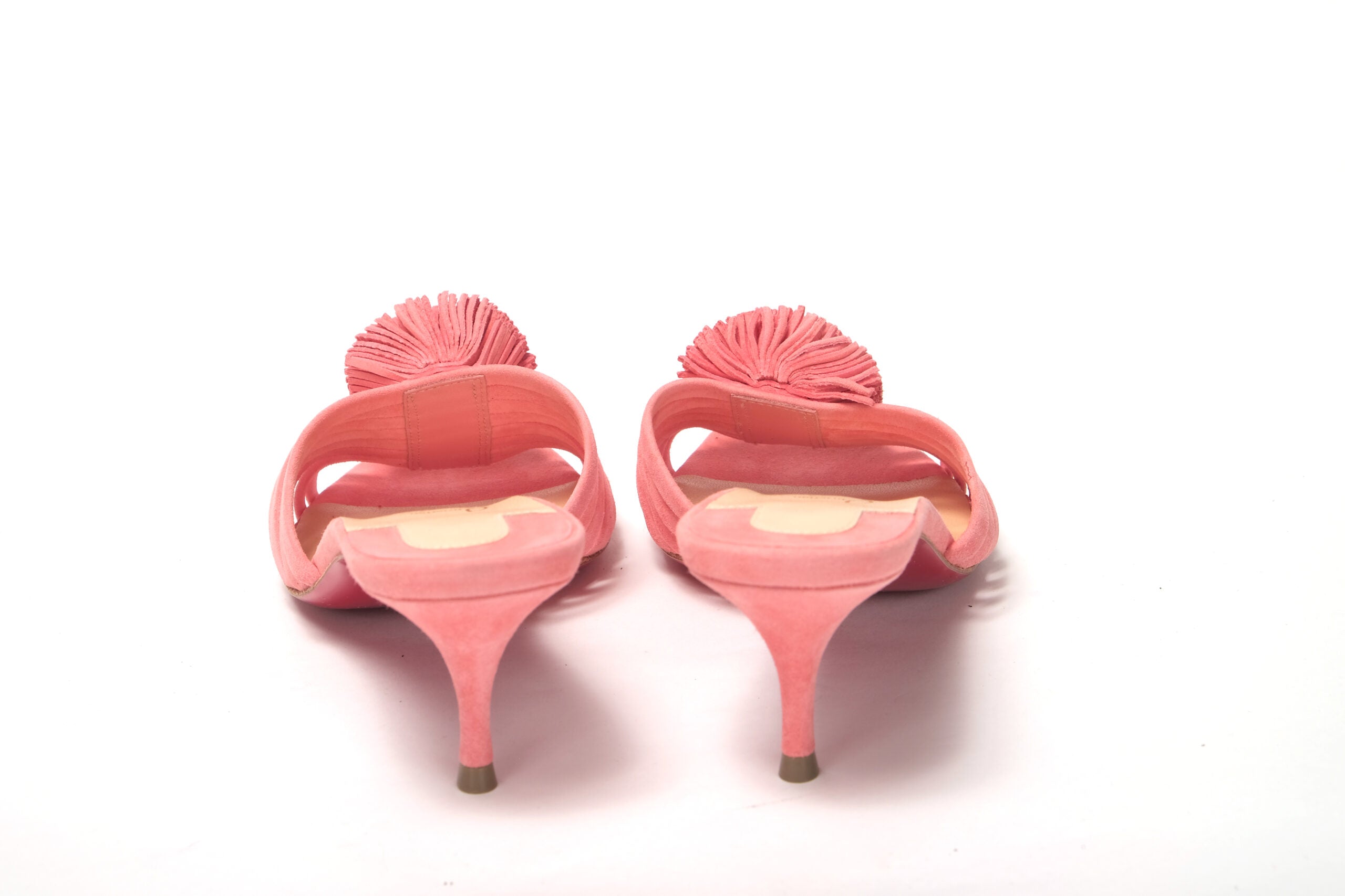 Christian Louboutin Operette Salmon Strappy Kitten Heel sandal - DEA STILOSA MILANO