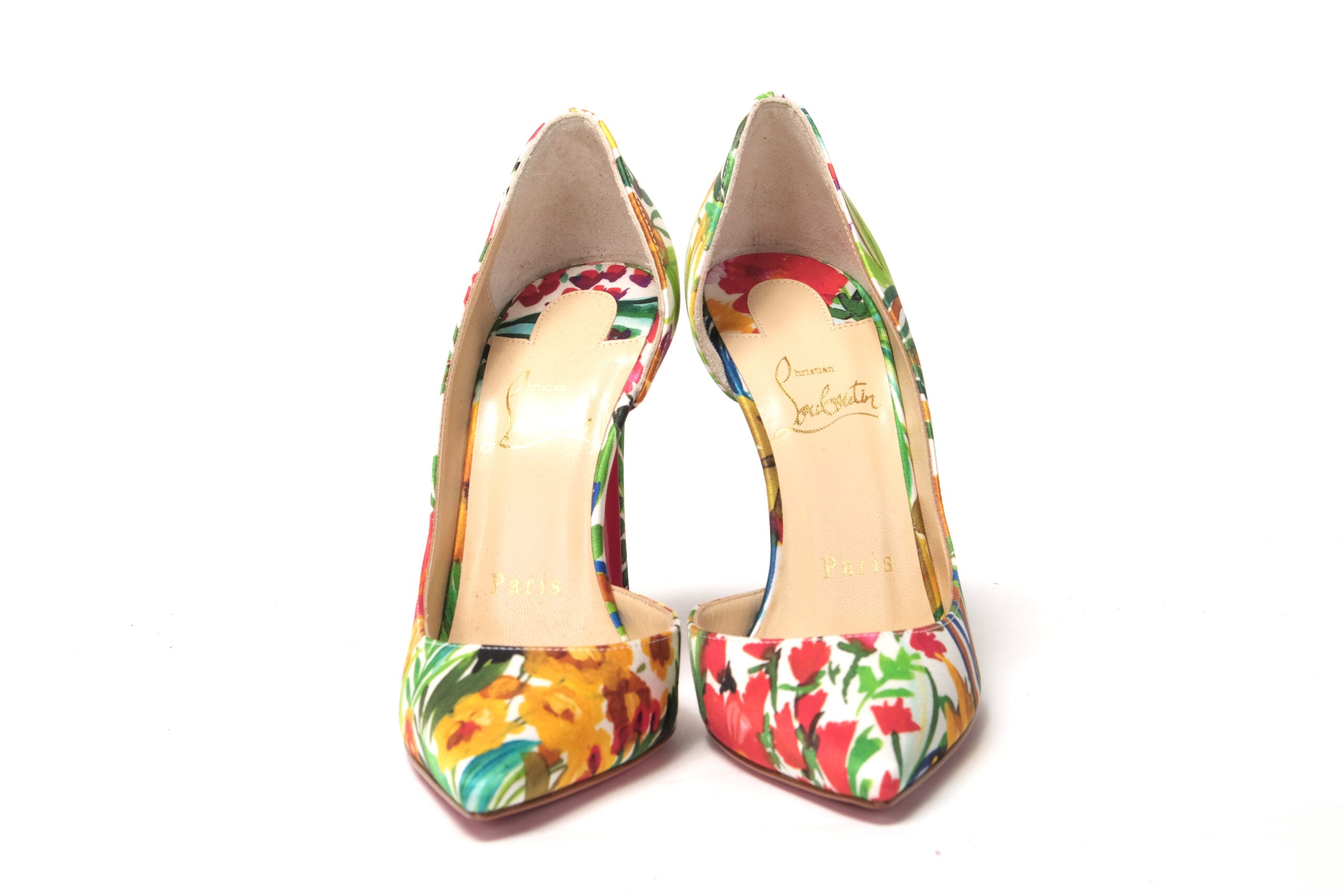 Christian Louboutin Multicolor Flower Printed High Heels Pumps Shoes - DEA STILOSA MILANO