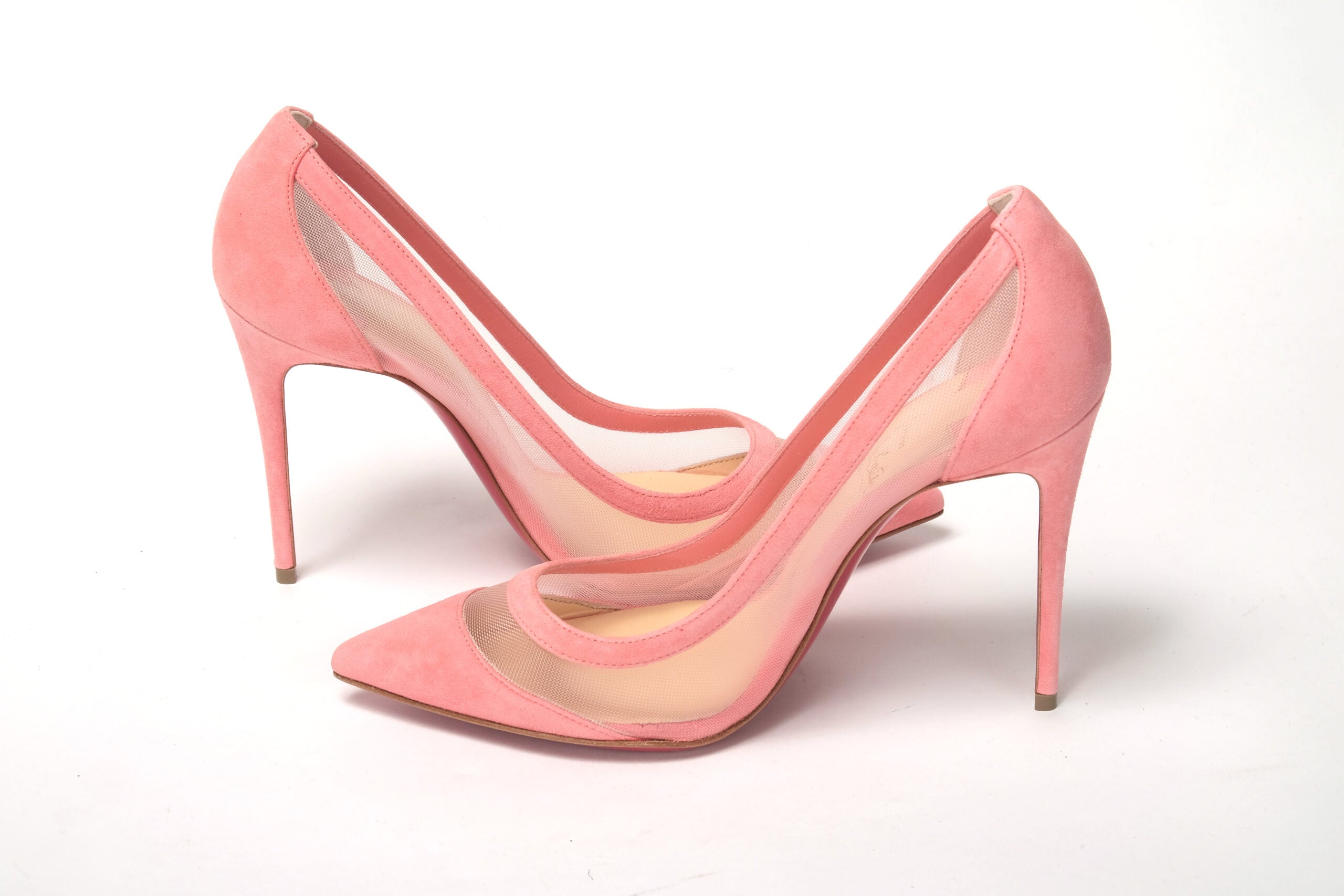 Christian Louboutin Pink Galativi Suede High Heels Pumps - DEA STILOSA MILANO