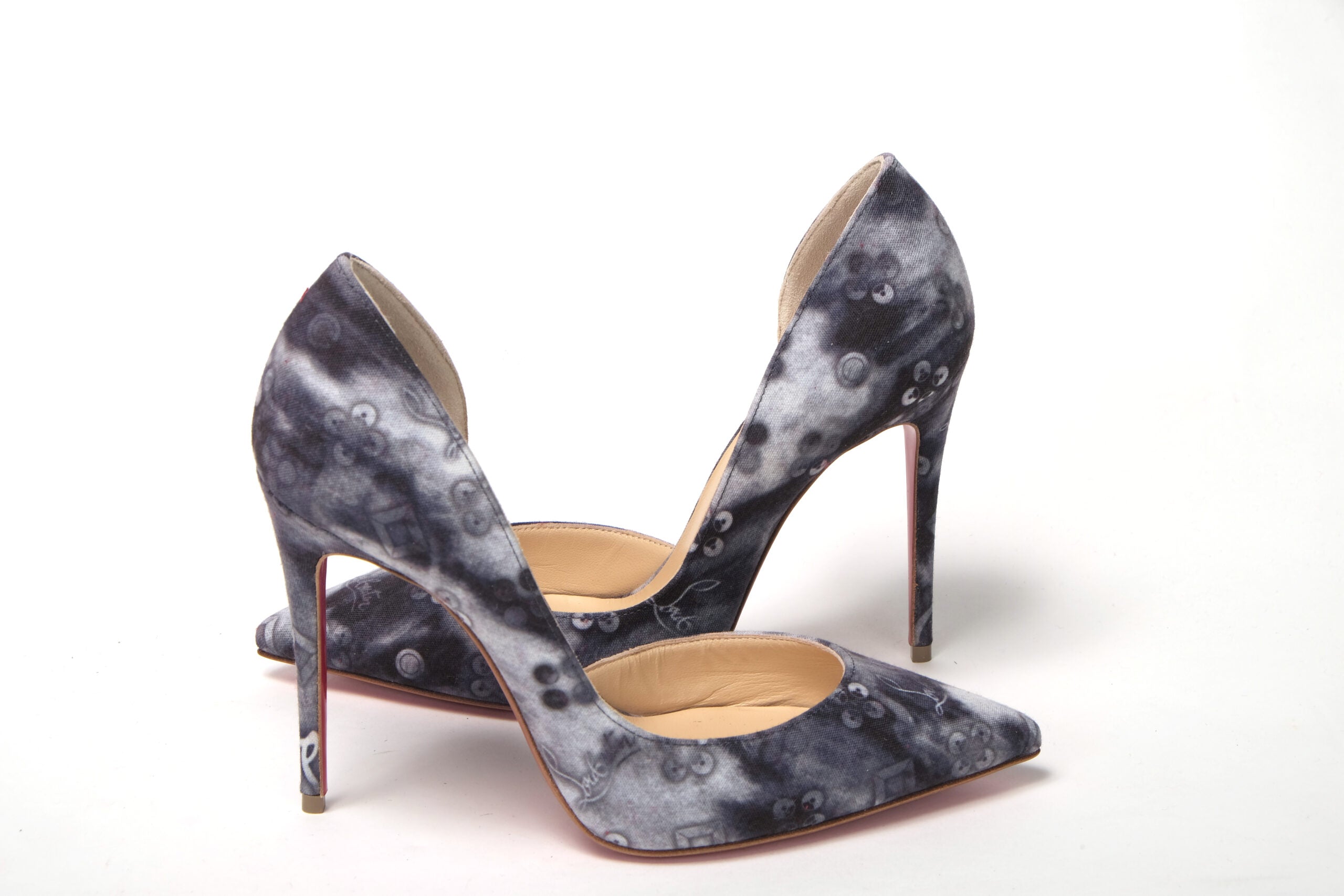 Christian Louboutin Multicolor Denim Print High Heels Pumps - DEA STILOSA MILANO