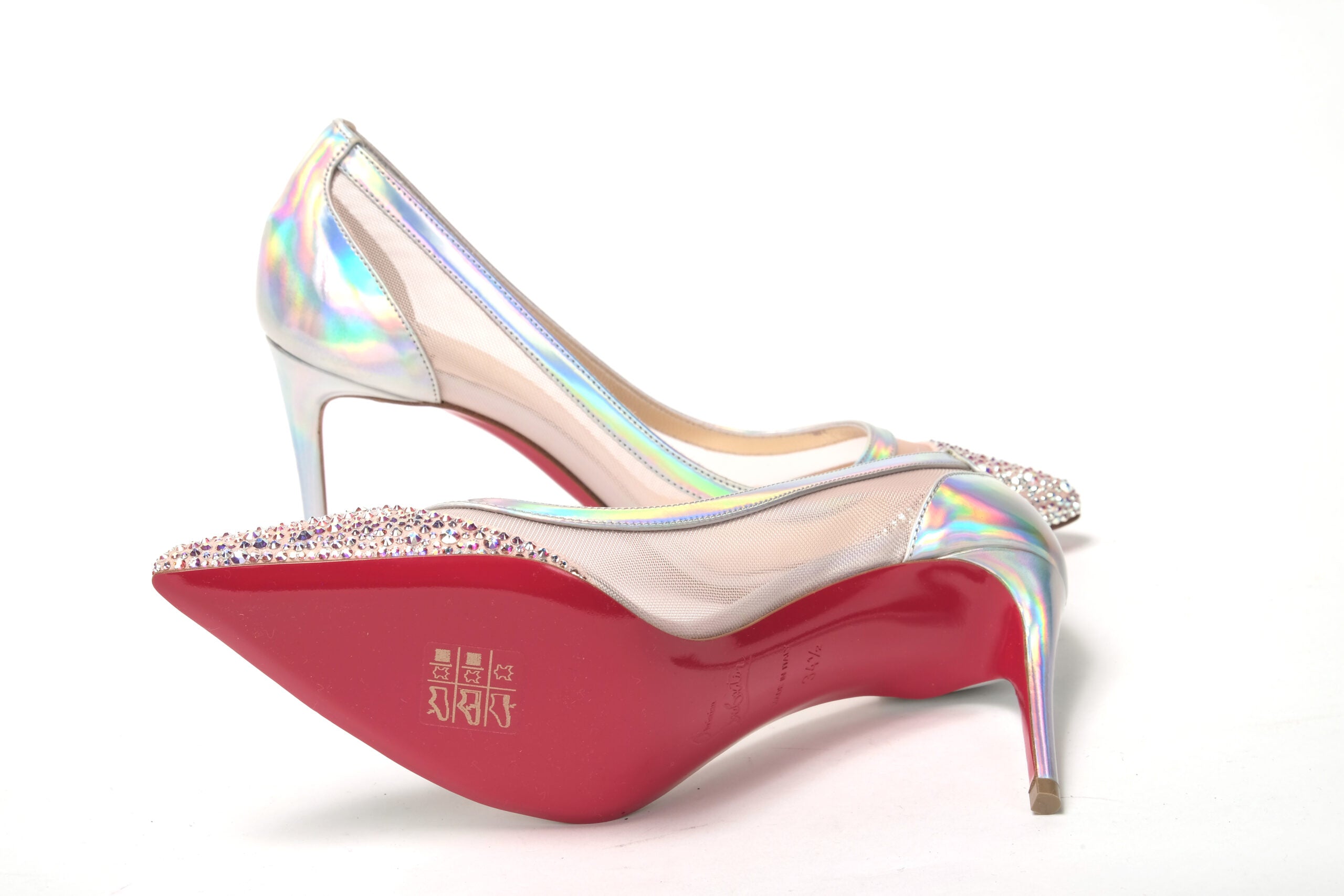 Christian Louboutin Version Rose Embellished High Heels Pumps - DEA STILOSA MILANO