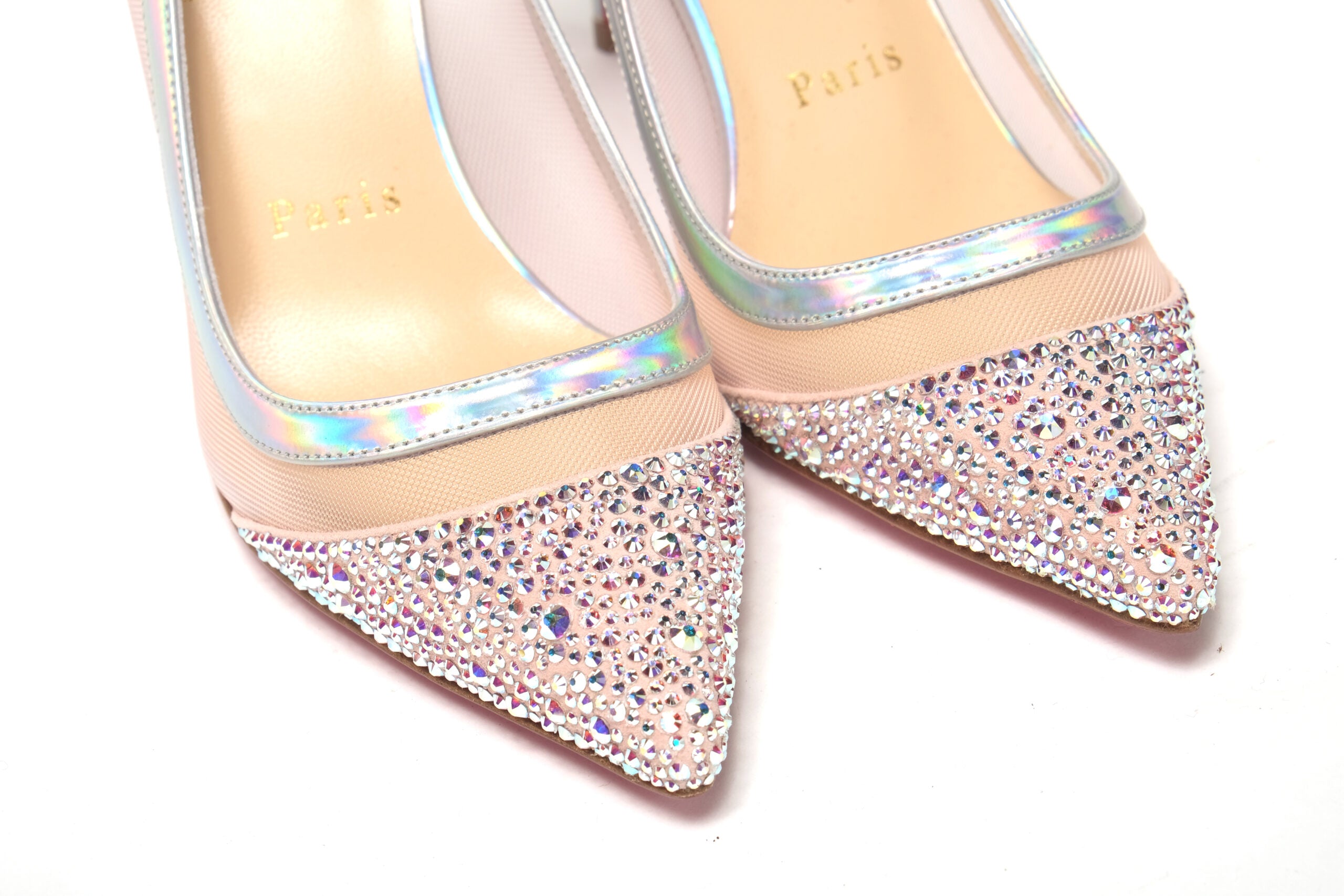 Christian Louboutin Version Rose Embellished High Heels Pumps - DEA STILOSA MILANO