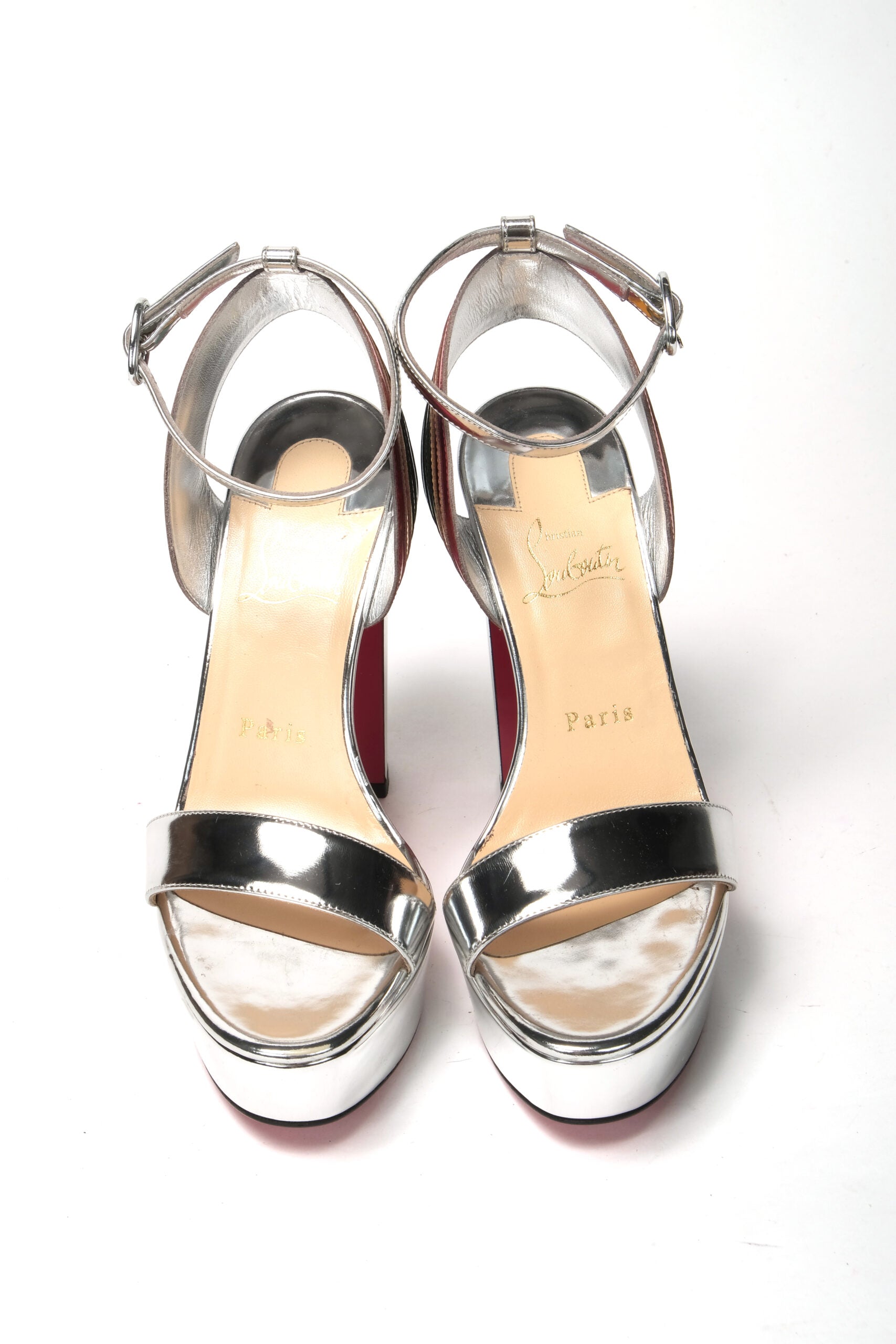 Christian Louboutin Silver/Multi Arendisc Alta Platform Heel - DEA STILOSA MILANO