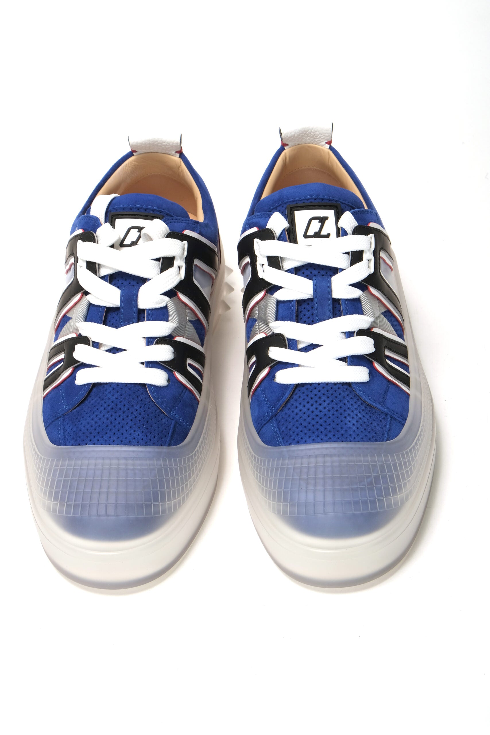 Christian Louboutin Mogador Blue Vida Viva Flatsuede Shoes - DEA STILOSA MILANO