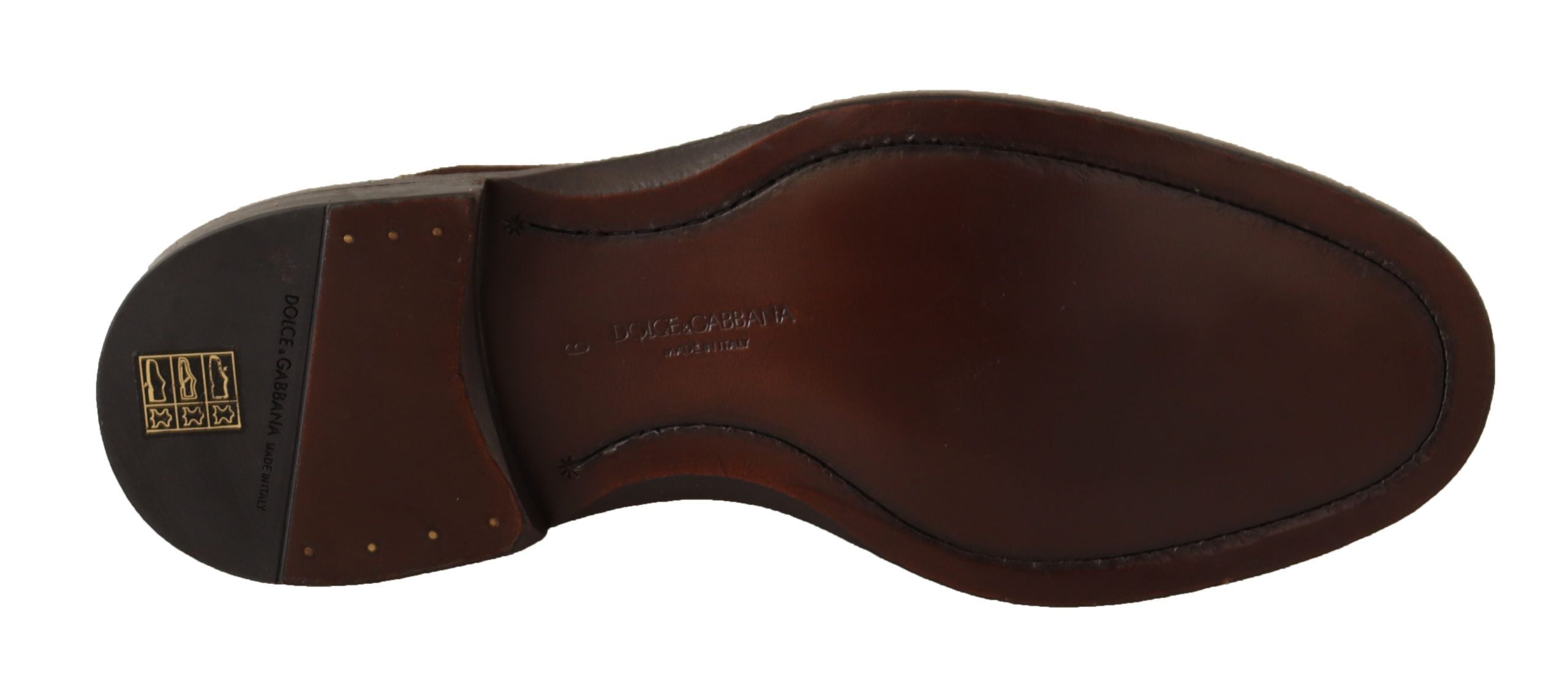 Dolce & Gabbana Elegant Brown Suede Studded Derby Shoes - DEA STILOSA MILANO