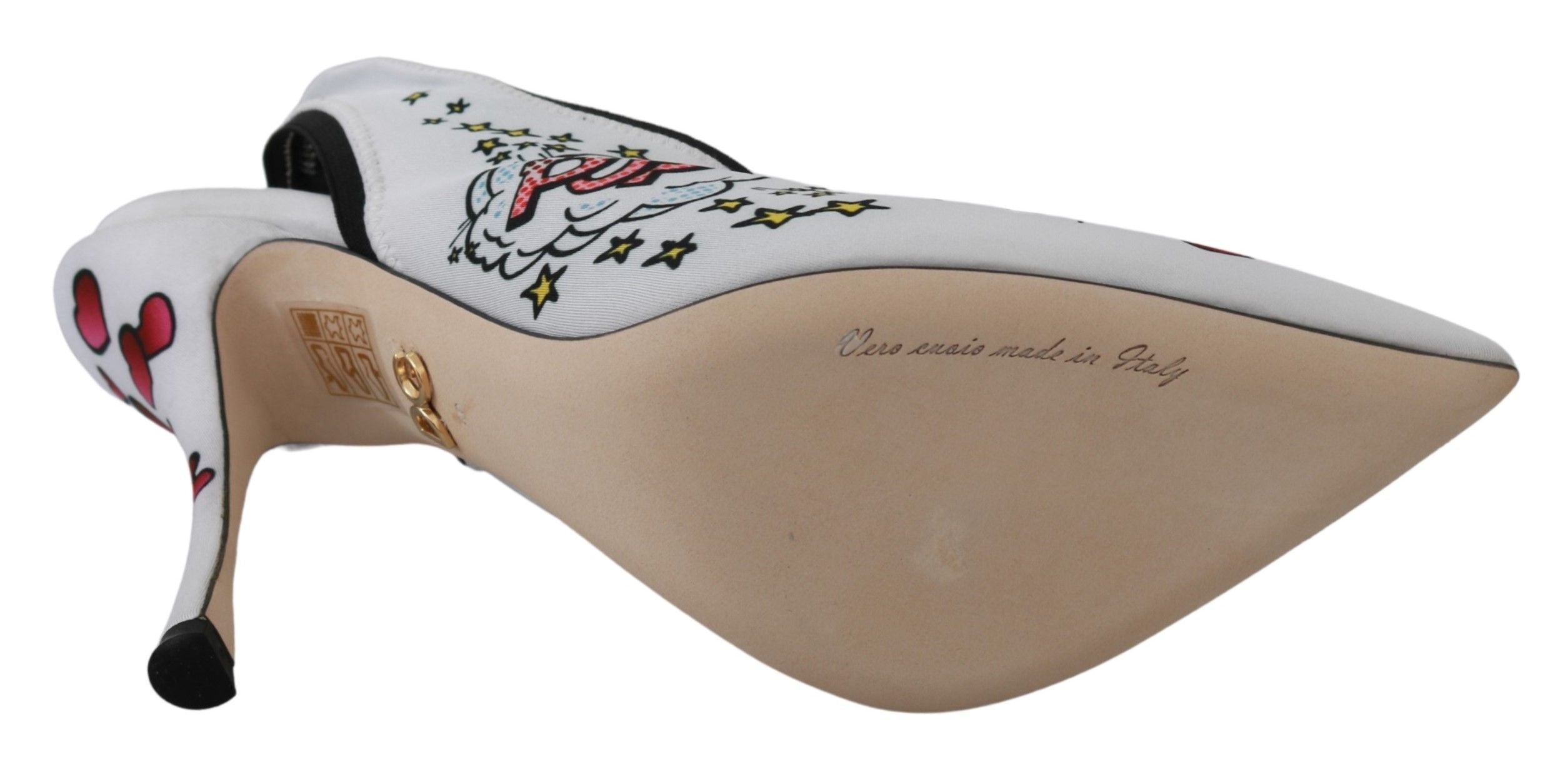 Dolce & Gabbana White WOW Neoprene Stretch Pumps Shoes - DEA STILOSA MILANO