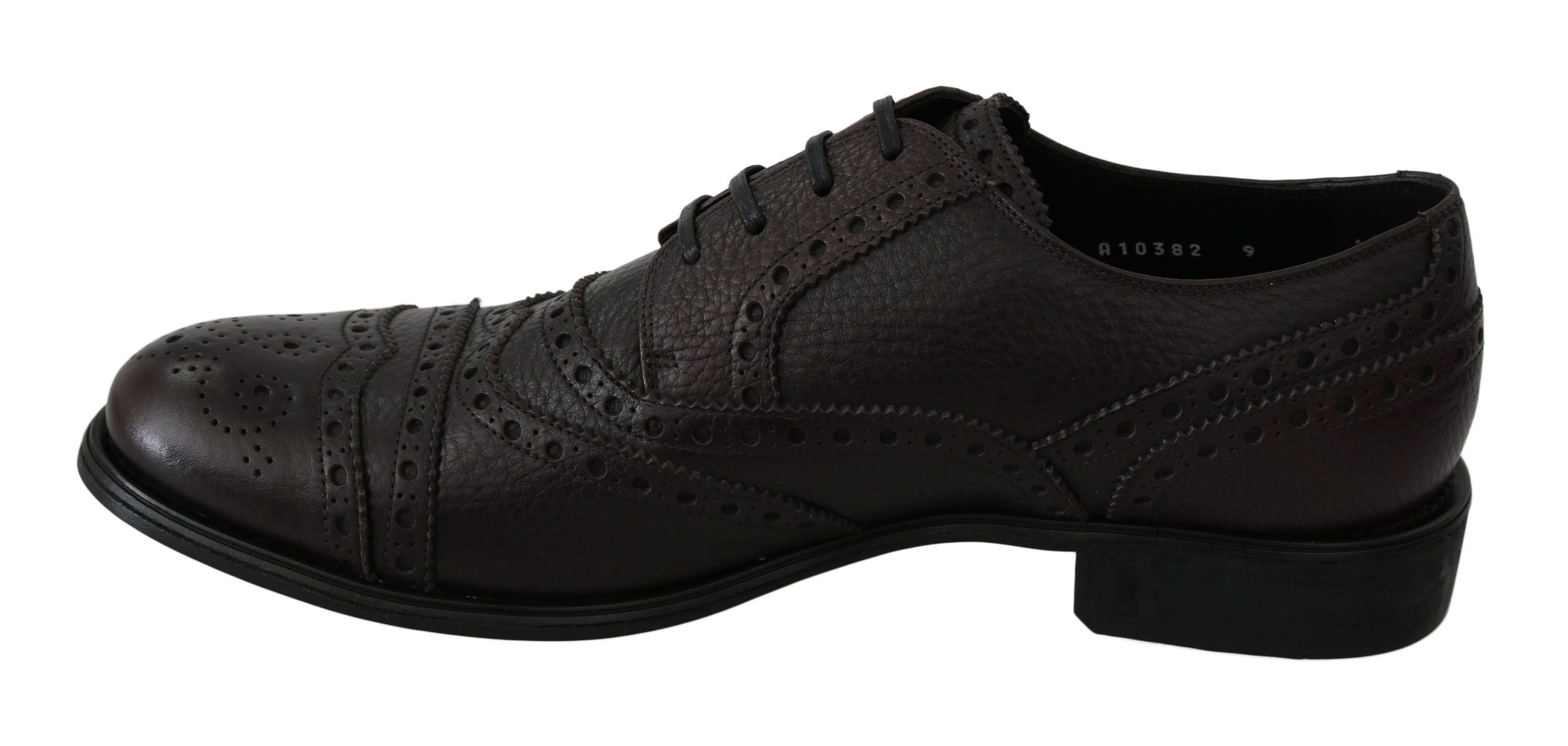 Dolce & Gabbana Brown Leather Brogue Derby Dress Shoes - DEA STILOSA MILANO