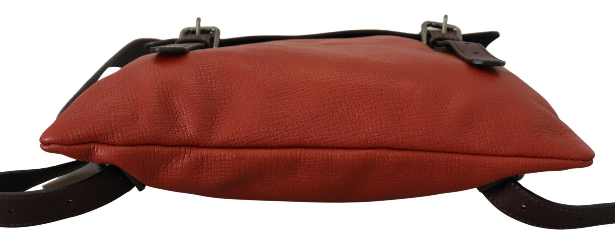 Dolce & Gabbana Orange Leather Logo Plaque Men Backpack Bag - DEA STILOSA MILANO