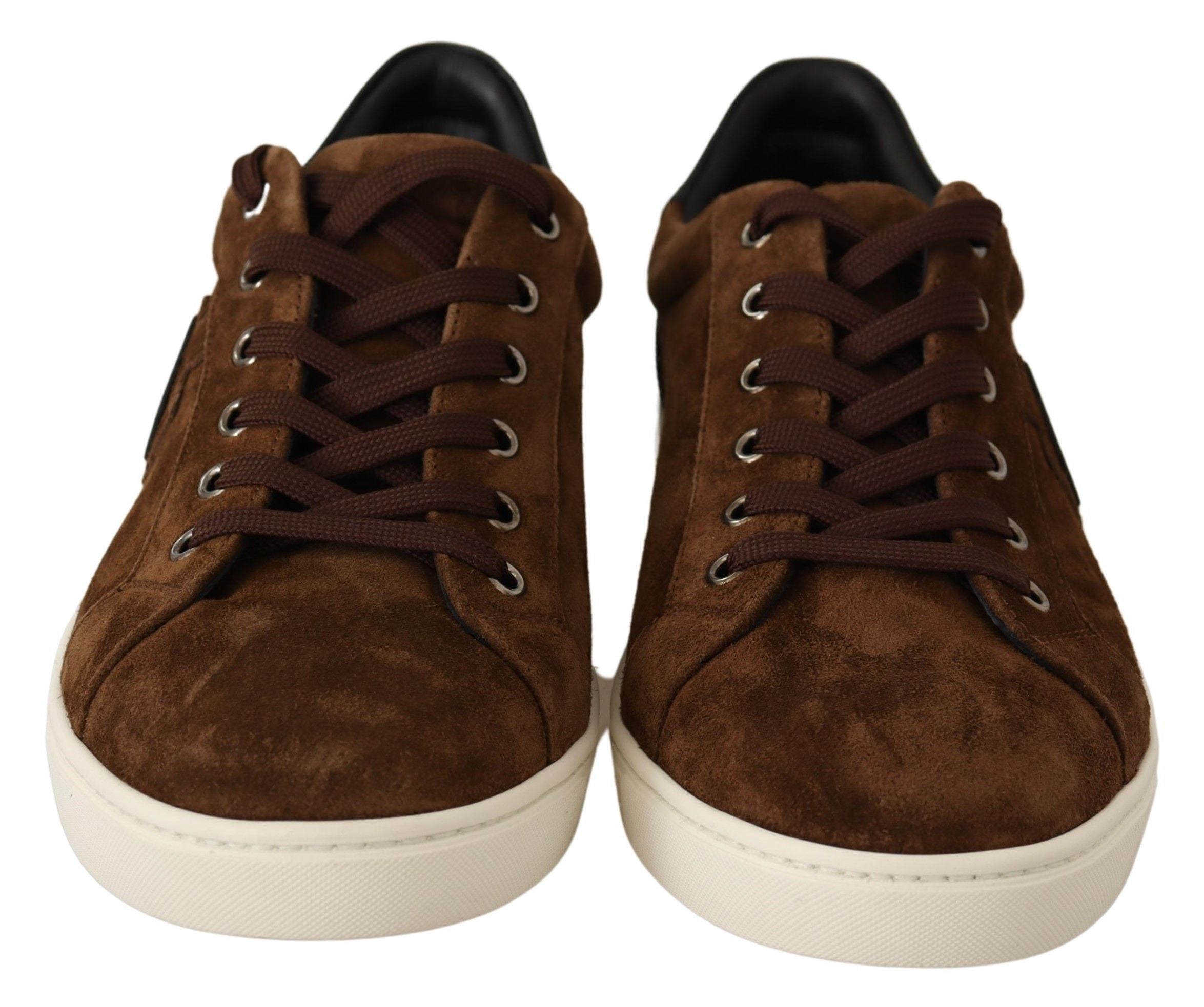 Dolce & Gabbana Brown Suede Leather Mens Low Tops Sneakers - DEA STILOSA MILANO