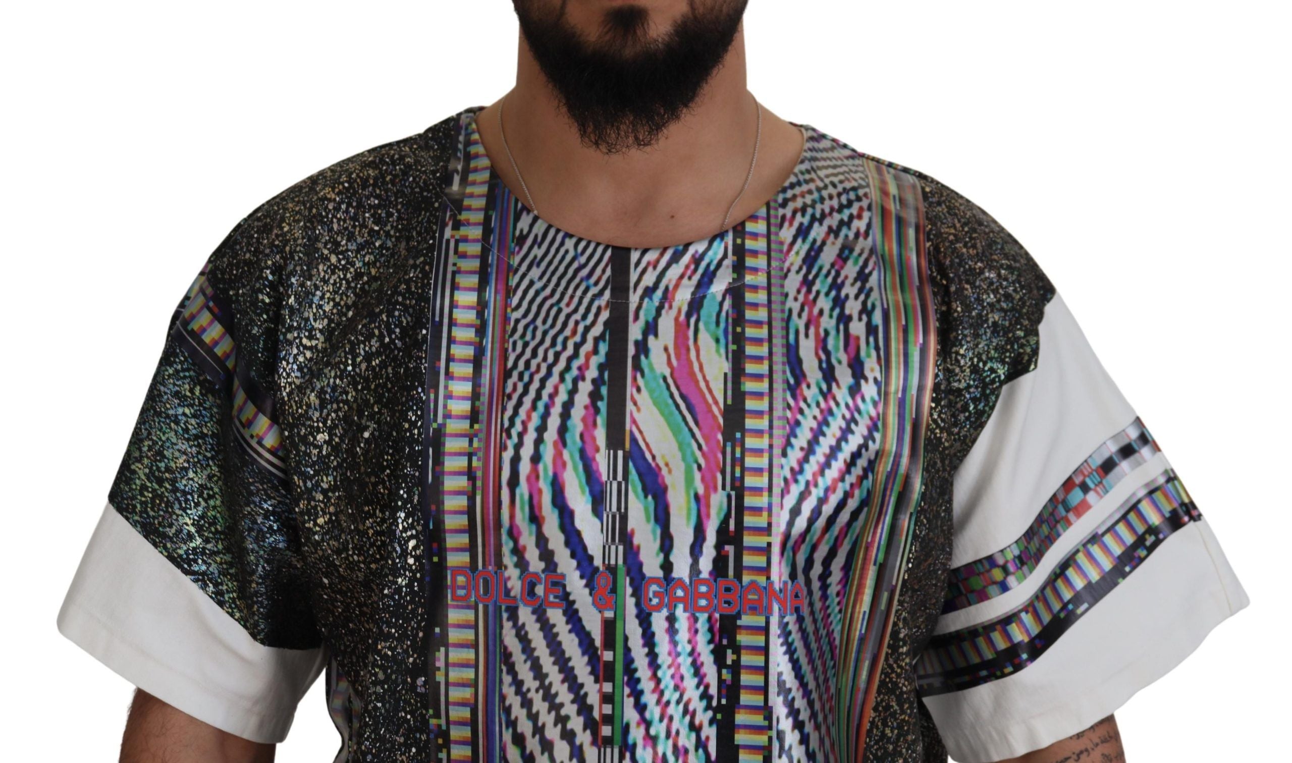 Dolce & Gabbana Multicolor Patterned Short Sleeves T-shirt - DEA STILOSA MILANO